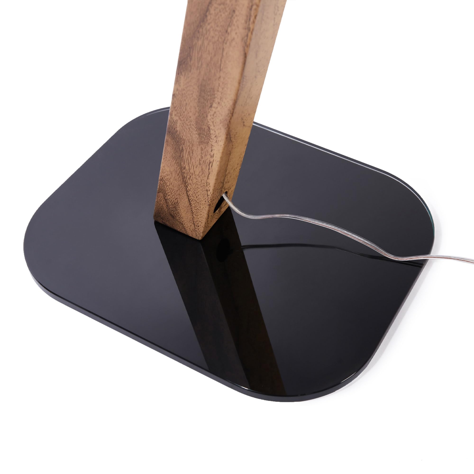 EXIMUS 610 Series Universal Speaker Floor Stands - Adjustable Height, Oak Finish - Perfect for Home Theater, Studio Monitors & Bookshelf Speakers