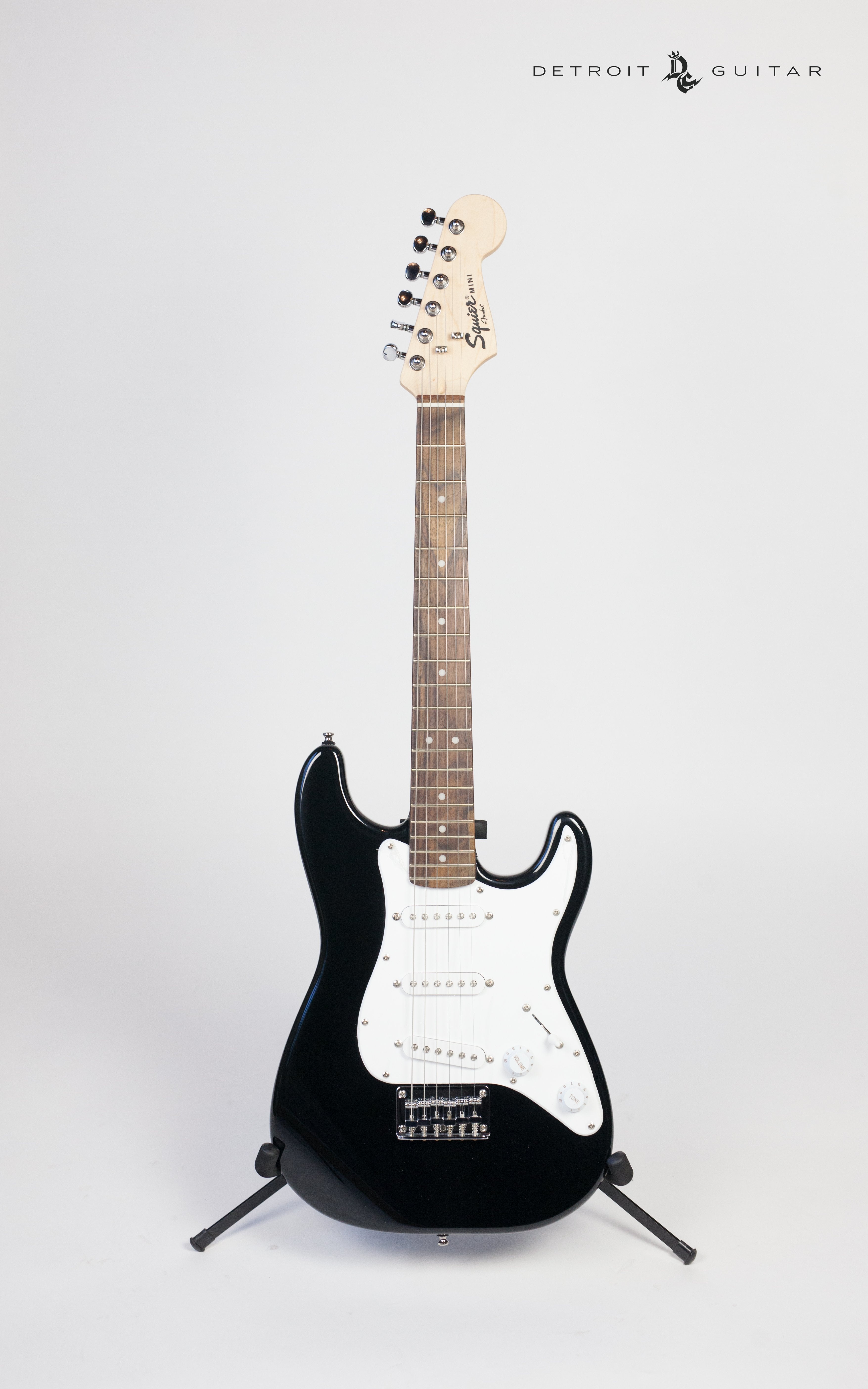 Squier Mini Stratocaster Electric Guitar - Black | Compact Size for Kids & Beginners | Perfect for Home Practice, Lessons & Small Performances