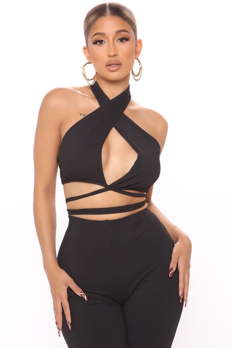 All or Nothing Women's Black Pant Set - Stylish & Comfortable Outfit for Work, Gym & Casual Wear