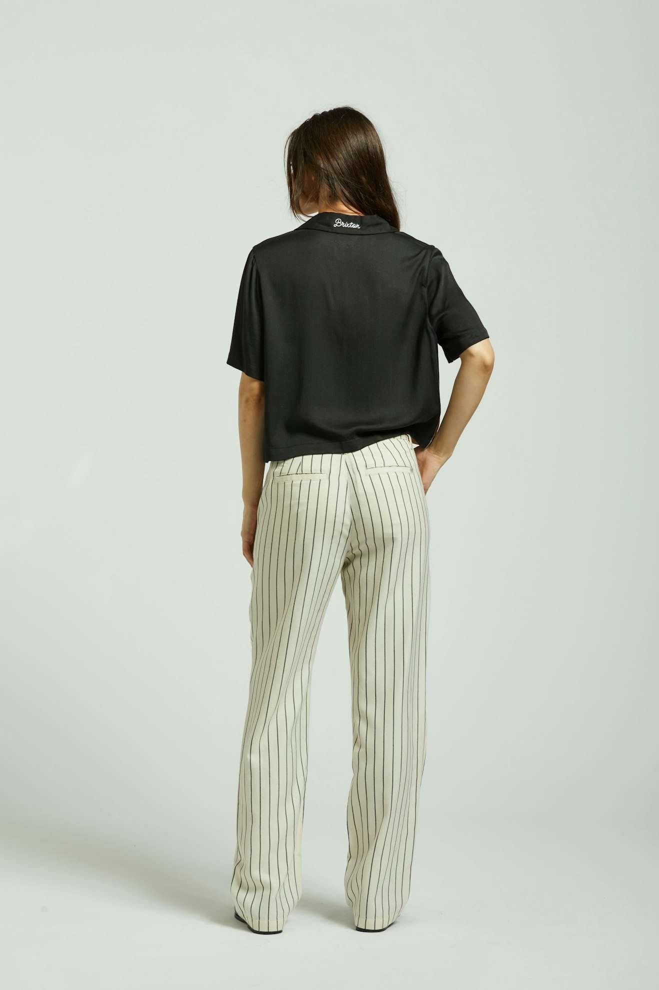 Bedford Pant - Whitecap & Washed Black Pinstripe Men's Dress Pants for Office & Business Casual Wear