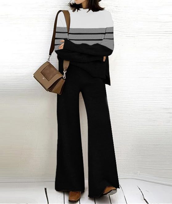 ETCYY Women's Lounge Sets - Soft 2 Piece Sweatsuit Outfit with Long Sleeve Top & Pants for Yoga, Workout, Home Relaxation & Casual Wear