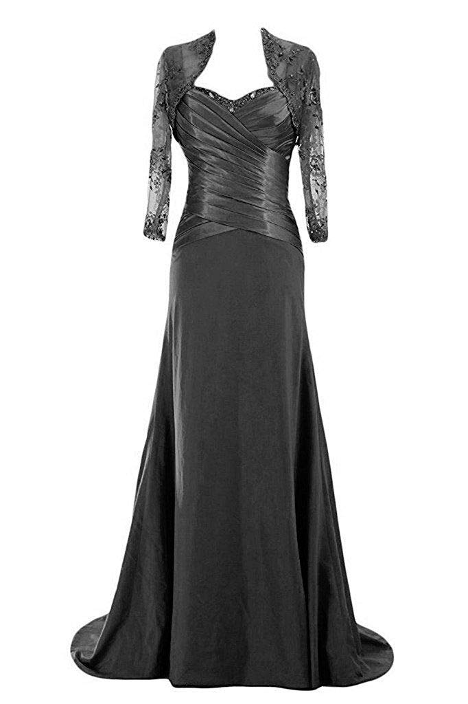 Elegant Beaded Chiffon Mother of the Bride Dress with Lace Jacket - Women's Formal Wedding Guest Gown for Special Occasions & Ceremonies