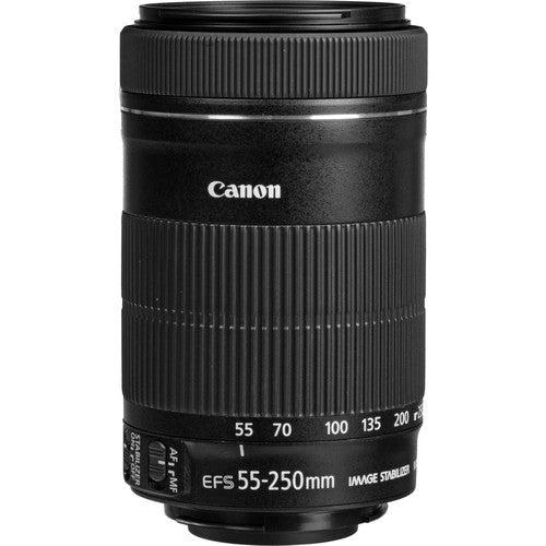 Canon EF-S 55-250mm f/4.5-5.6 IS STM Telephoto Zoom Lens (8546B002) with Pro Lens Kit - Perfect for Portrait, Wildlife & Sports Photography