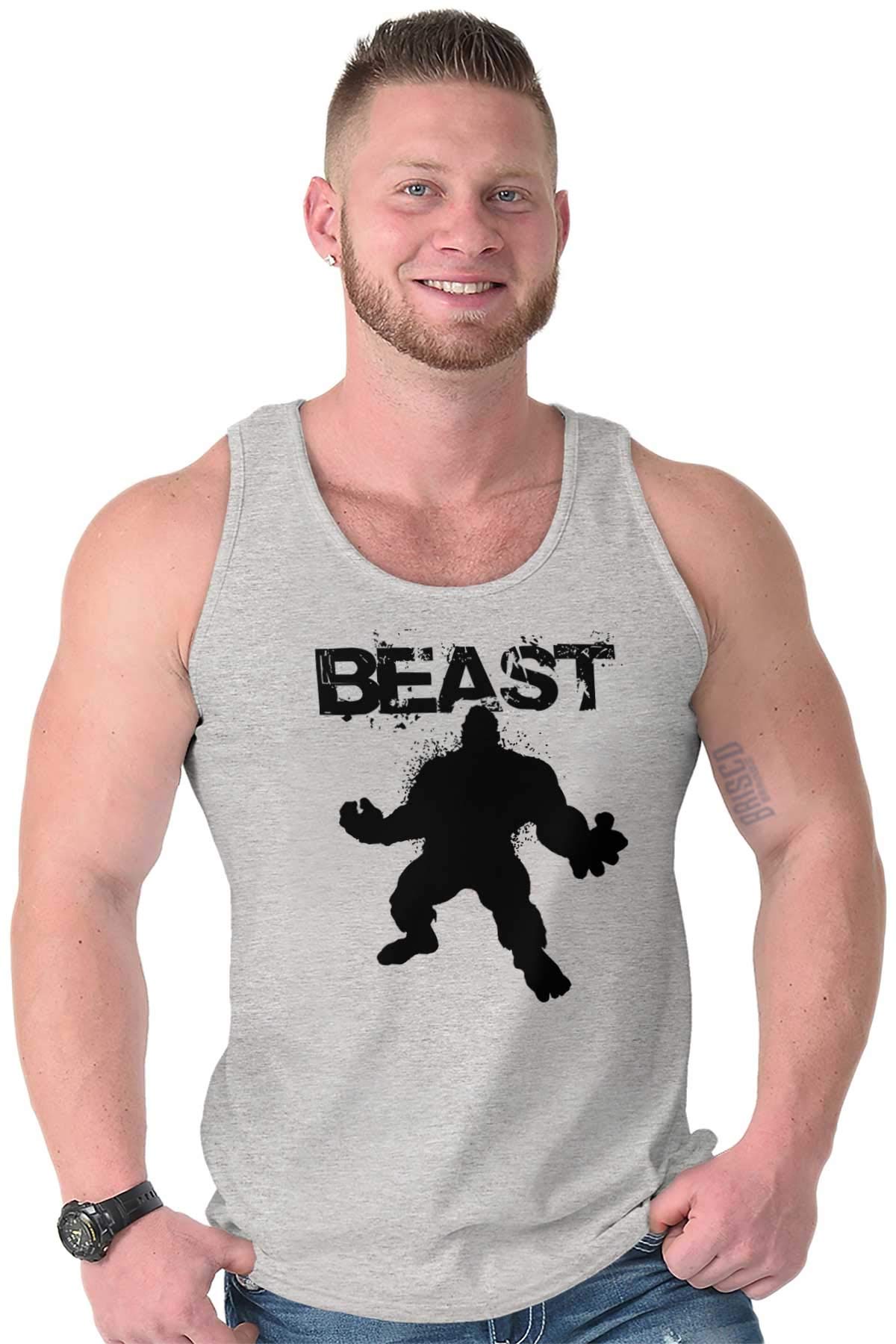 Brisco Brands Beast Gym Fitness Tank Top for Men - Sleeveless Workout Shirt for Bodybuilding & Weightlifting - Perfect for Gym, Training & Fitness Enthusiasts