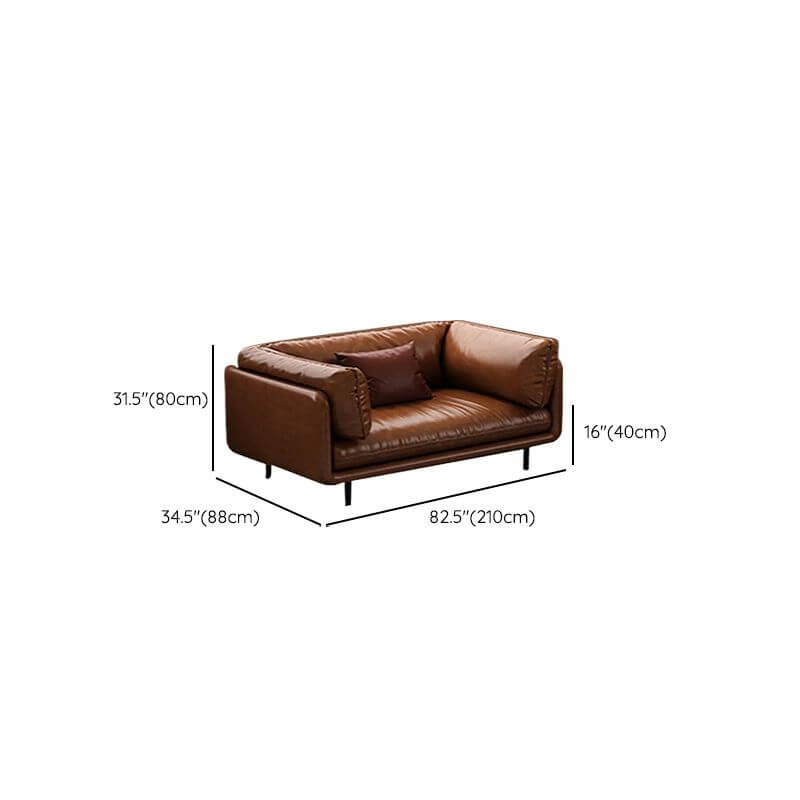 Victorian Solid Brown Sofa Couch - 3/4/5 Seater Living Room Furniture for Home, Office & Lounge | Classic Comfortable Sectional Couch for Family Gatherings & Relaxation
