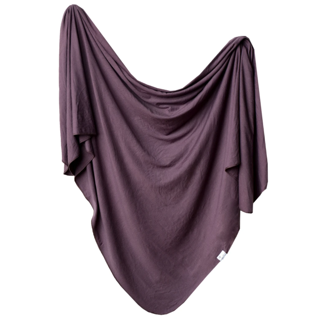 Premium Copper Pearl Swaddle Blanket - Soft & Breathable Baby Wrap for Newborns & Infants - Plum Color - Perfect for Swaddling, Nursing & Stroller Use