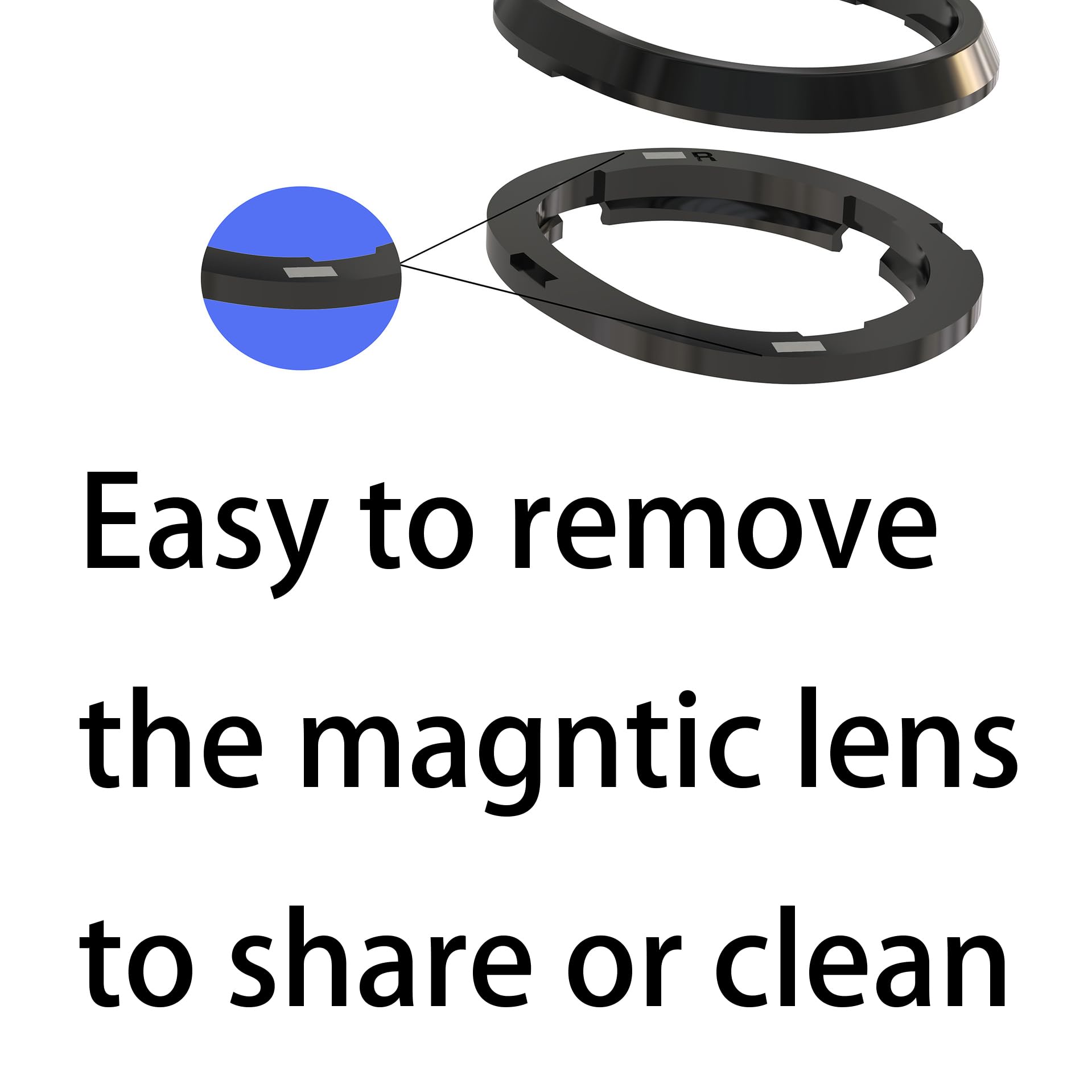 IOOIOO Single Lens for Left or Right Eye - Compatible with Meta Quest 3 & Oculus VR Headset (Nearsighted SPH:-6) - Perfect for VR Gaming, Watching Movies & Virtual Reality Experiences
