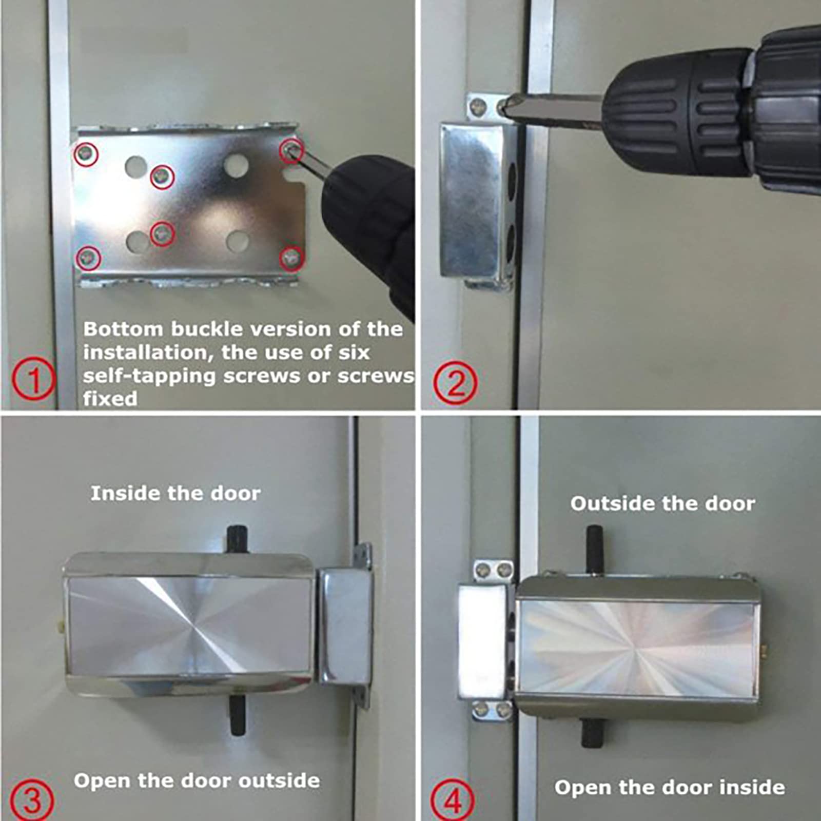 VLUOO Smart Electronic Deadbolt Door Lock - Keyless Entry, Anti-Theft Zinc Alloy Remote Control Lock with 4 Remotes - Perfect for Homes, Apartments & Offices Security