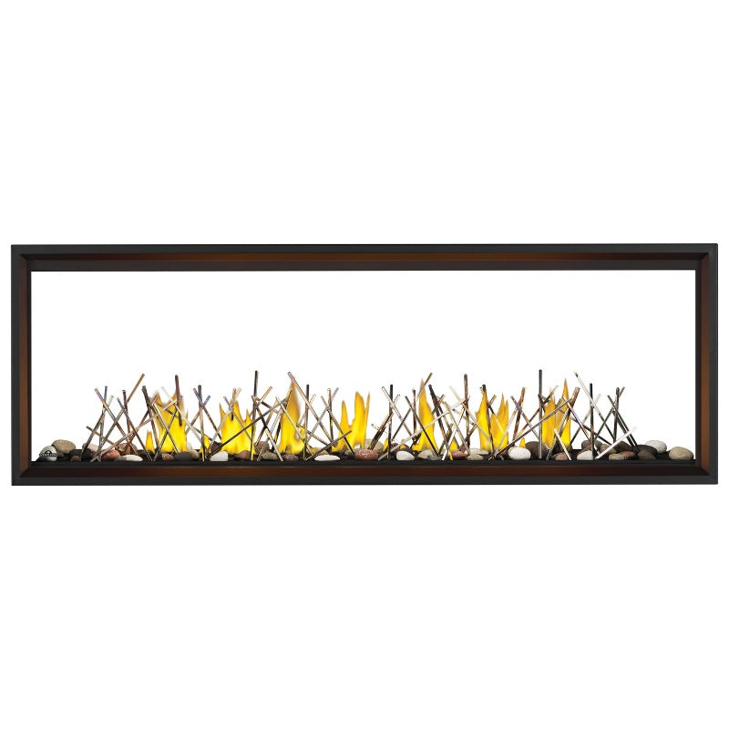 Napoleon TLV74N2 Tall Vector 74 See-Through Linear Direct Vent Gas Fireplace - Modern Heating for Living Rooms & Patios