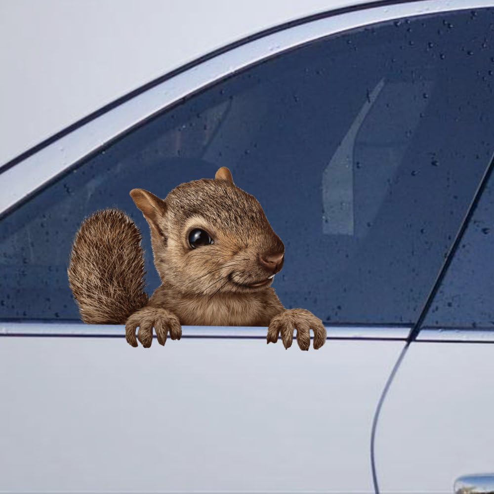 Funny Squirrel Decal Sticker for Car Window - Perfect Gift for Animal Lovers