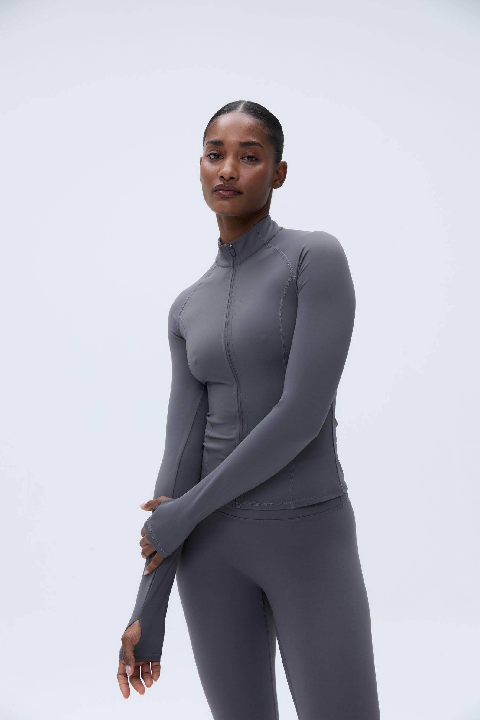 Ultimate Long Sleeve Zip Up Top for Women - Dark Grey | Comfortable & Stylish Pullover for Outdoor Activities, Workouts & Casual Wear