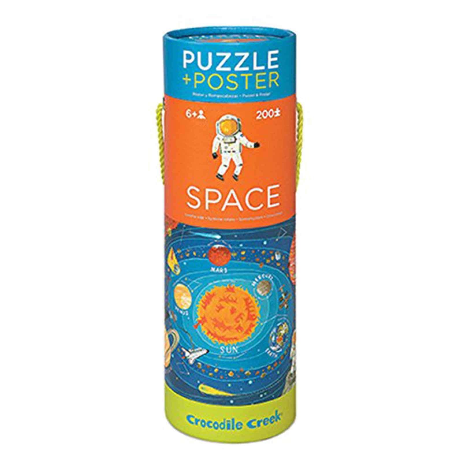 Crocodile Creek Space 200 Piece Puzzle with Bonus Poster - Fun Educational STEM Toy for Kids, Perfect for Family Game Night & Classroom Activities