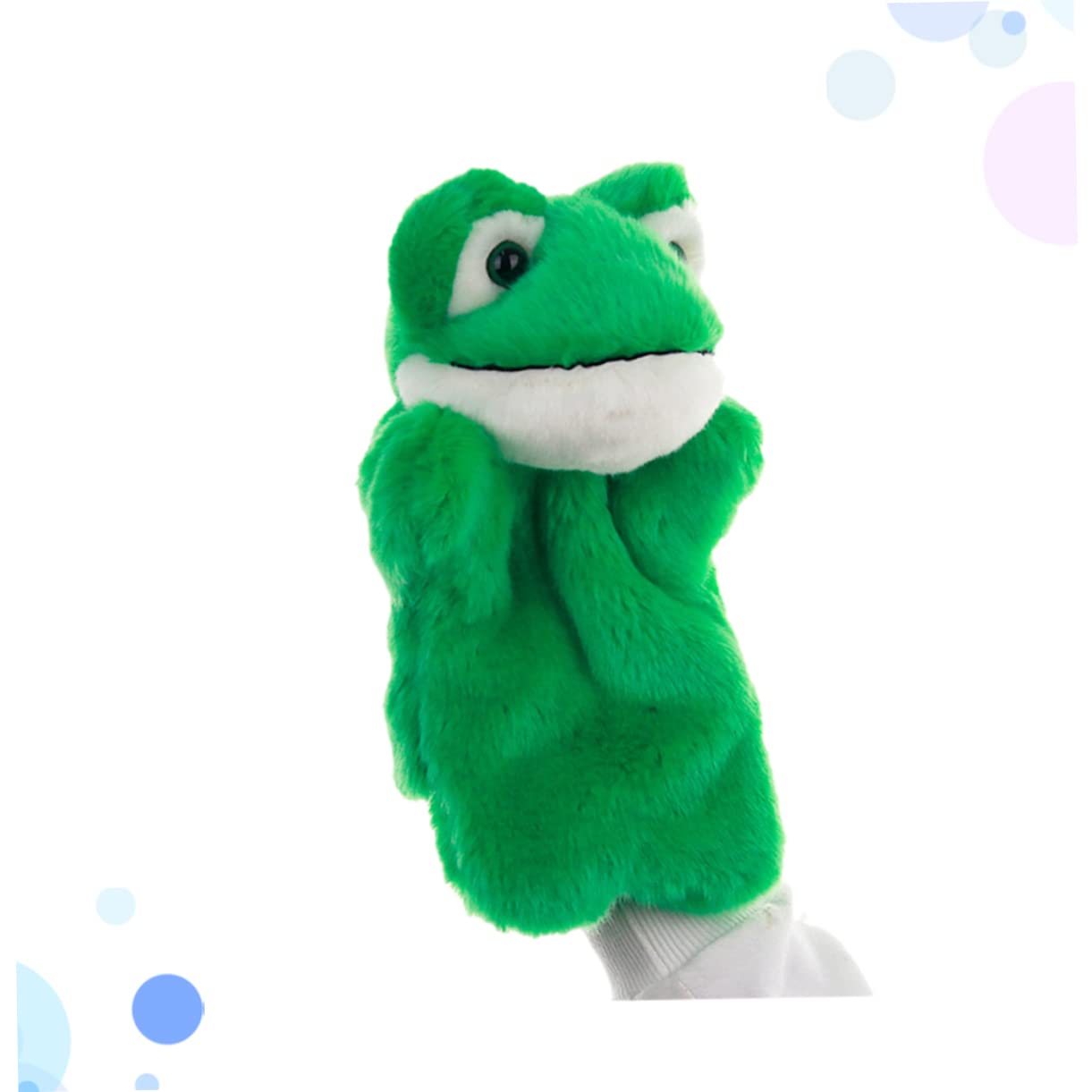 KOMBIUDA Plush Frog Hand Puppet - Soft Storytelling Animal Toy for Kids, Themed Puppet Show & Interactive Play - Perfect for Classroom, Bedtime Stories & Imaginative Play