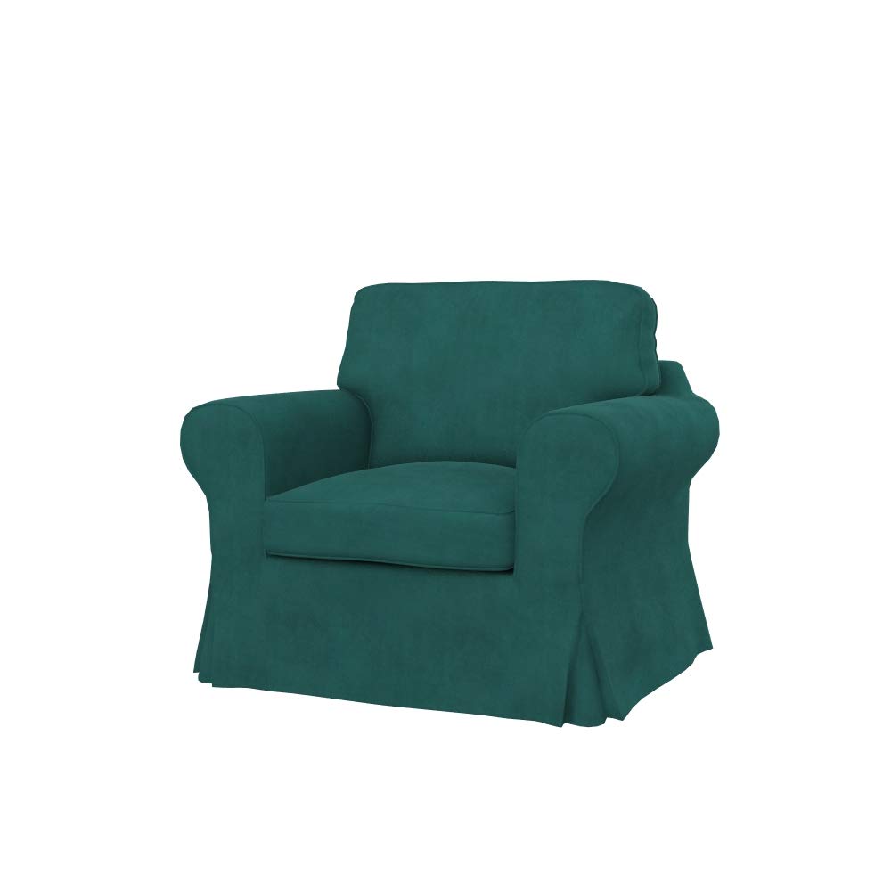 Replacement Cover for Ektorp Chaise Lounge - Majestic Velvet Aquamarine Fabric Slipcover | Perfect for Living Room, Bedroom & Home Decor Upgrade