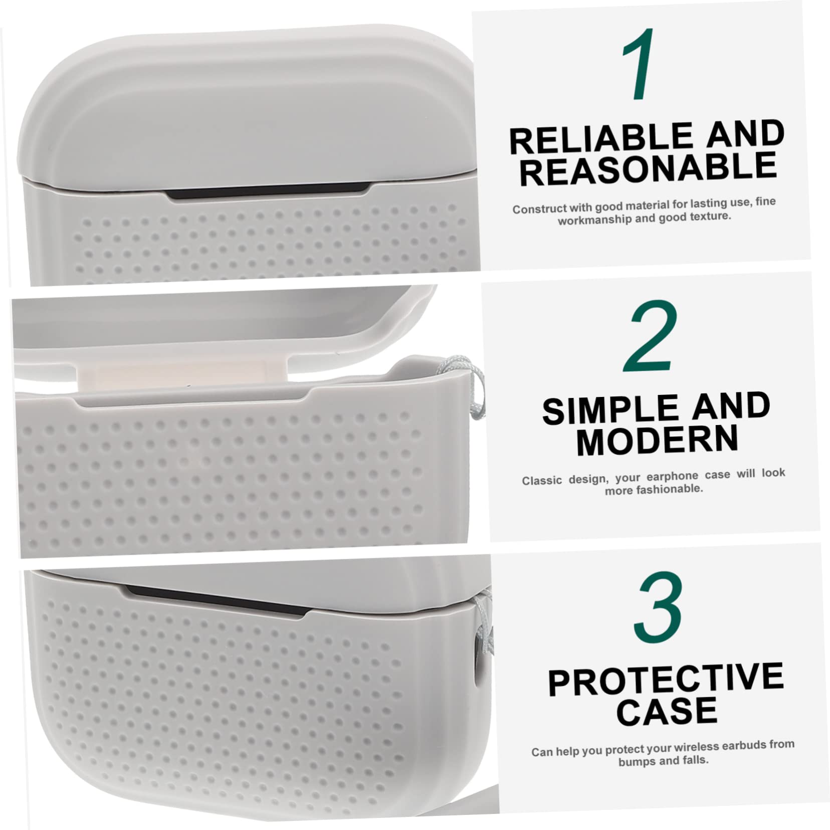 OSALADI 2-Pack Protective Earphone Case - Durable Earbuds Storage Box with Decorative Design, Portable Carrying Sleeve for AirPods & Wireless Earbuds - Perfect for Travel, Gym & Daily Use