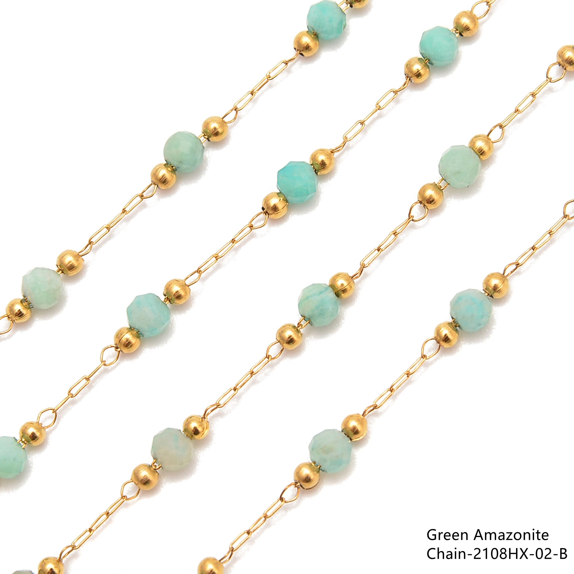 3mm Faceted Round Beads - Multi Gemstone Chain (1 Meter Per Bag) for Jewelry Making, DIY Crafts & Bracelet Designs