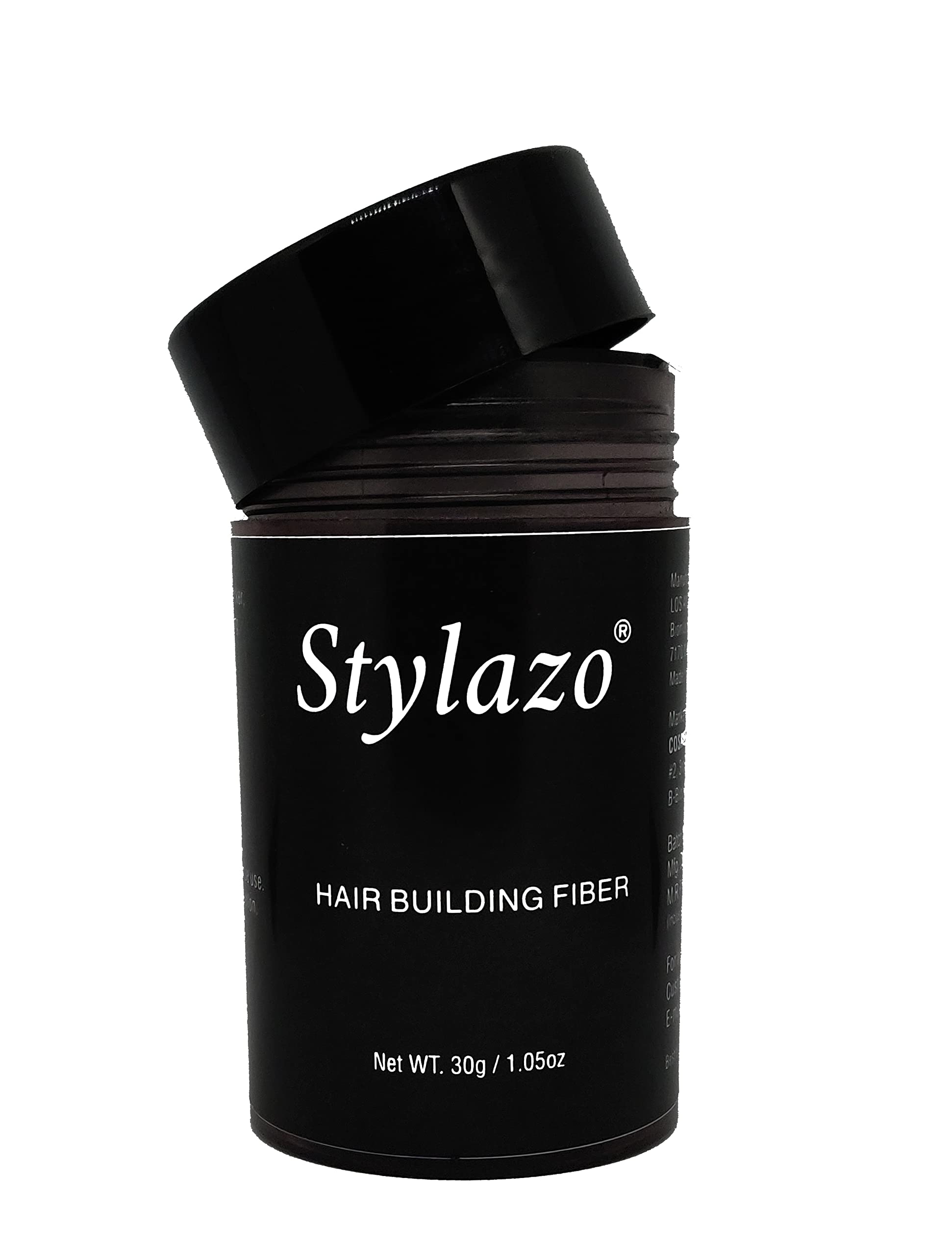 Stylazo Hair Building Fiber Powder for Thinning Hair - 30g Dark Brown | Instant Hair Thickening & Volumizing | Perfect for Daily Use & Special Occasions