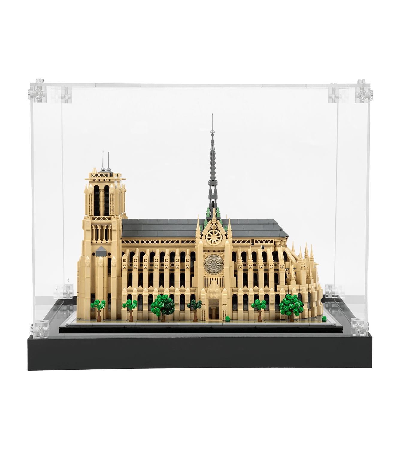 LEGO Architecture Notre Dame de Paris 21061 Display Case - Premium Acrylic Showcase for Collectible Building Sets - Perfect for Home Decor, Office Display & Gift Giving