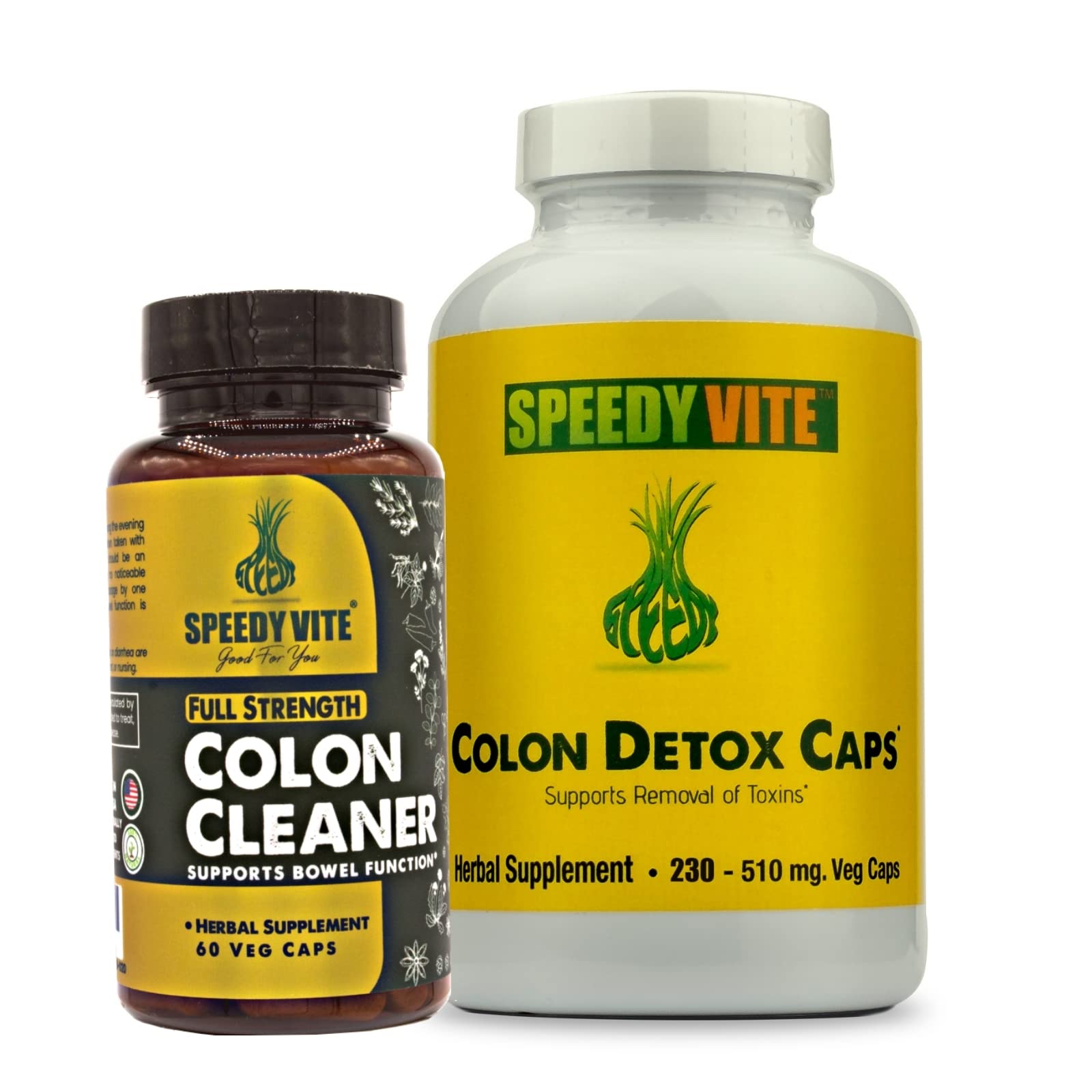 Complete Colon Detox & Cleanse Set - 230 Vegetarian Capsules for Detox + 60 Tablets for Deep Cleanse | Natural Digestive Support for Gut Health & Weight Management | Perfect for Post-Holiday Reset & Wellness Routine