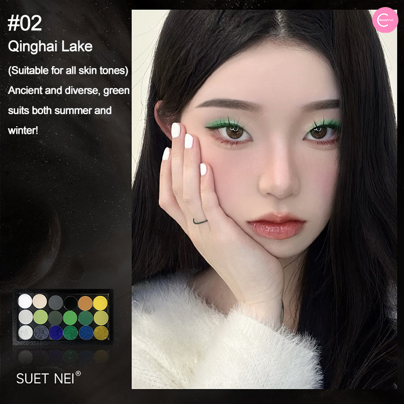 SUET NEI 18-Color Eyeshadow Palette - Highly Pigmented, Long-Lasting Makeup for Day & Night Looks | Perfect for Parties, Weddings & Everyday Wear