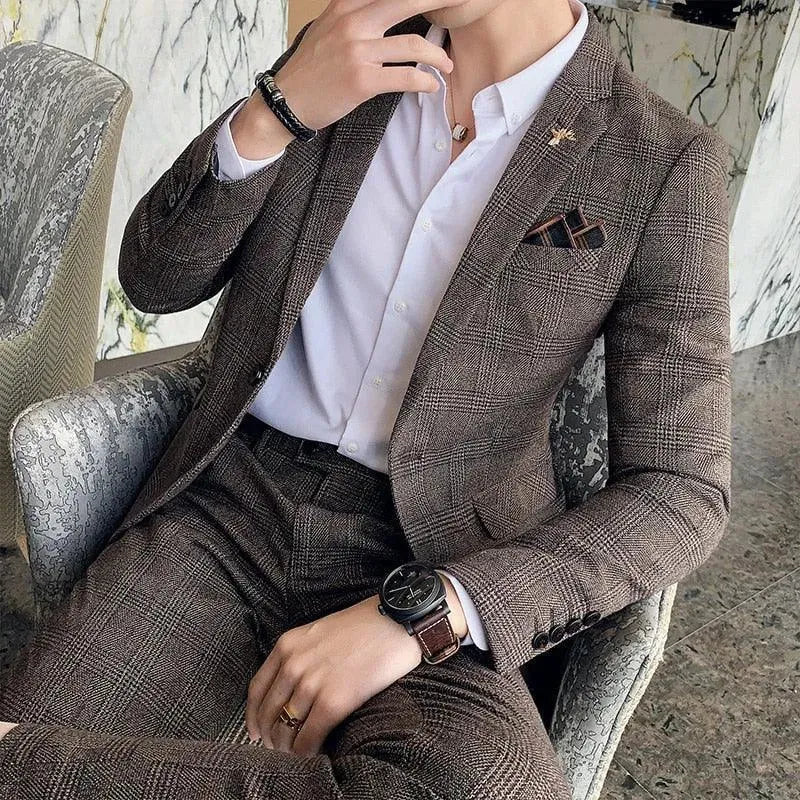 Premium Lino Two-Piece Formal Business Suit for Men - Perfect for Office, Interviews & Professional Events