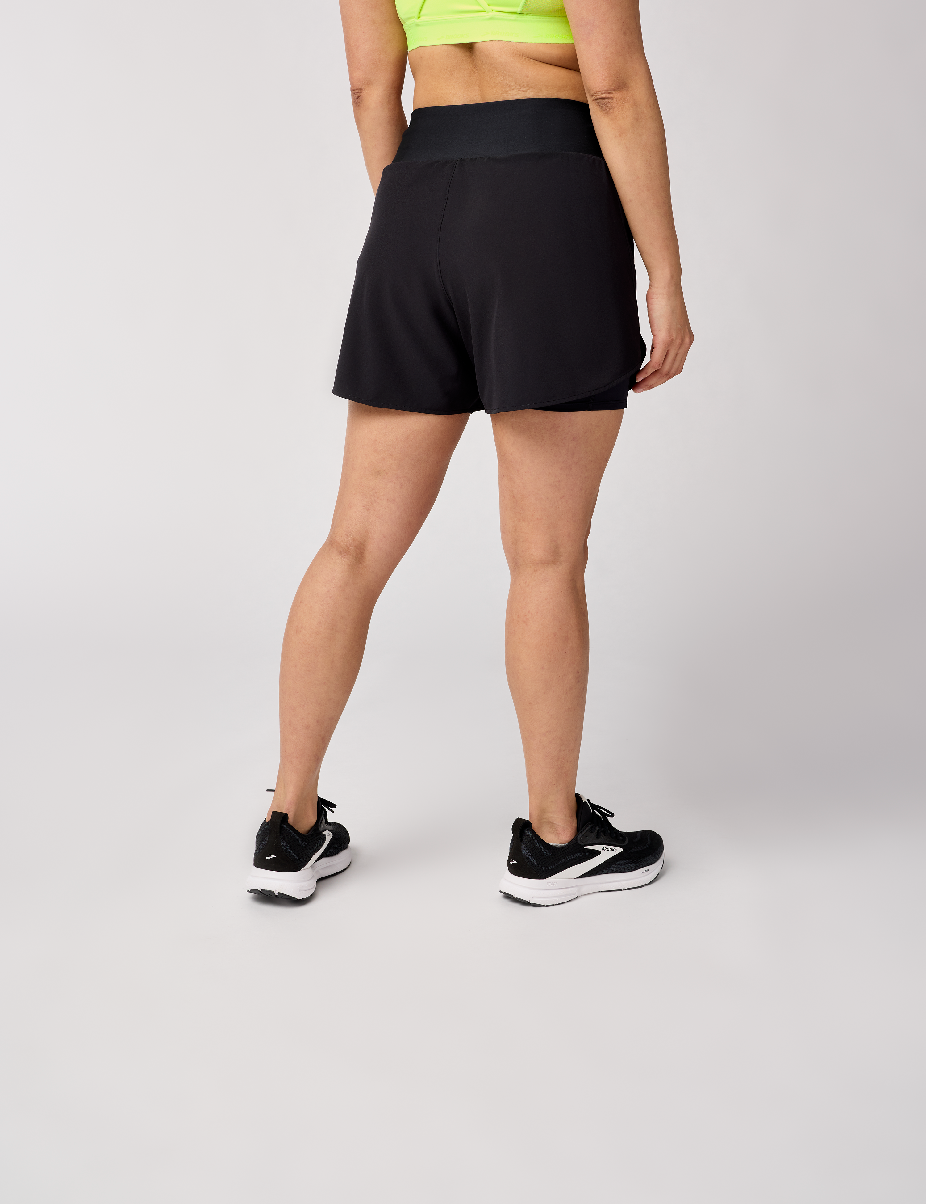 Women's Chaser 5 2-in-1 Running Shorts 2.0 - Black - Moisture Wicking Athletic Shorts for Women with Built-in Liner - Perfect for Running, Gym Workouts & Yoga