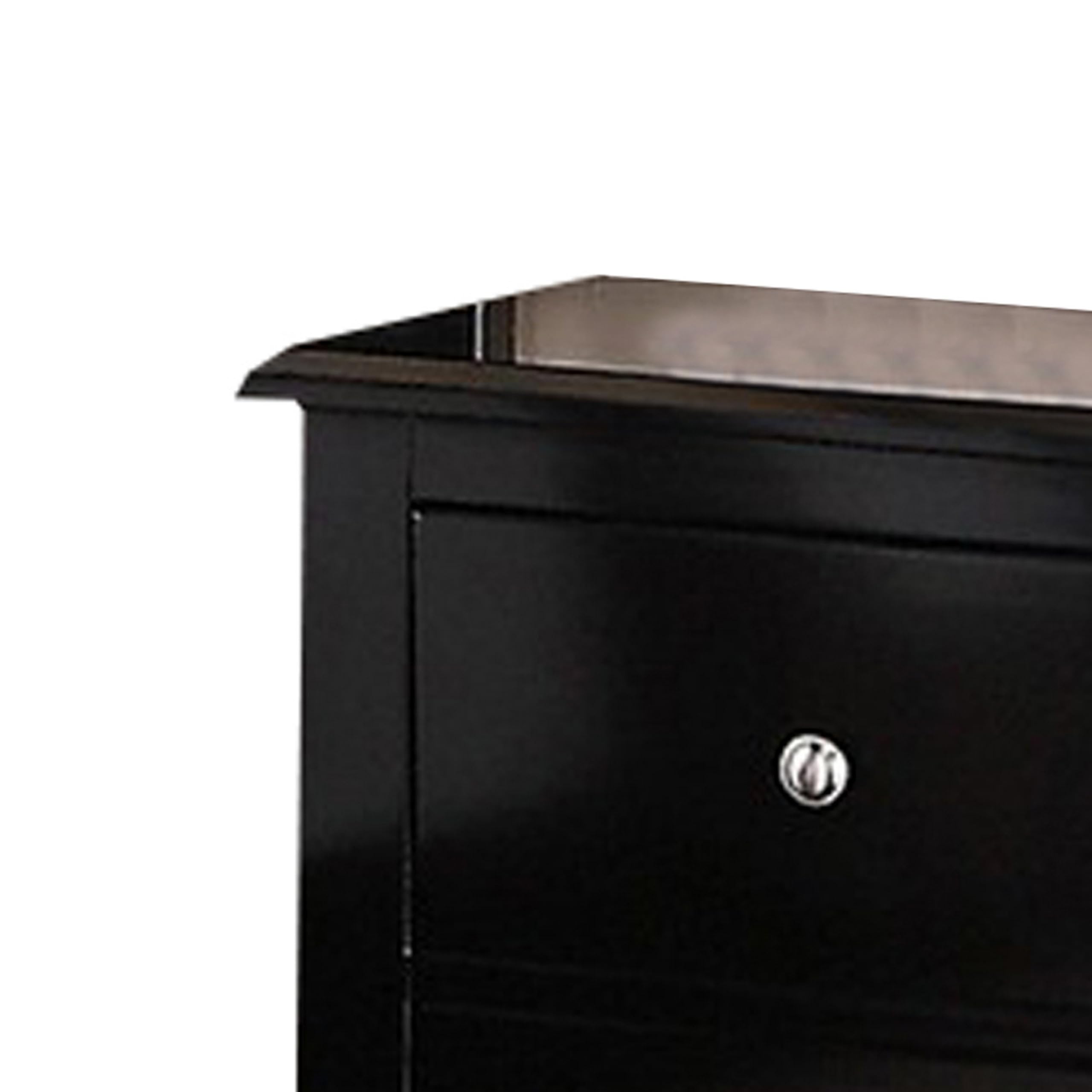 Benjara 2-Drawer Wooden Nightstand with Metal Knobs - Brown Bedside Table for Bedroom, Living Room & Office - Compact Storage Furniture with Vintage Style