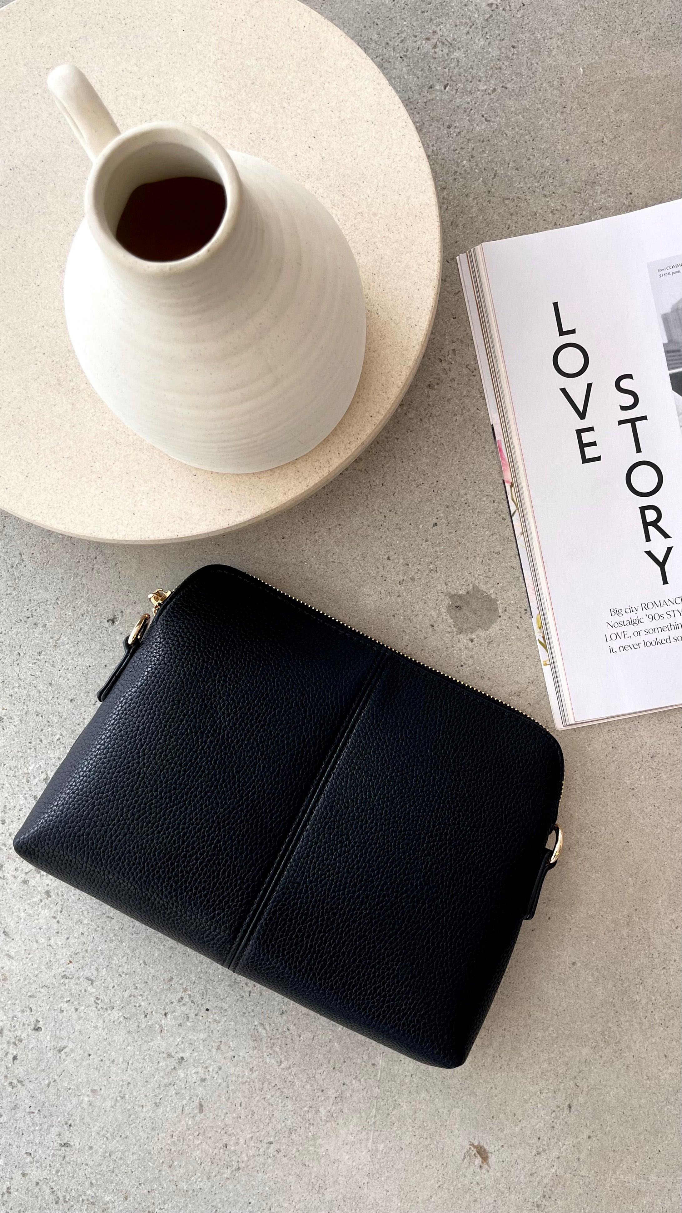 Giselle Geo Webbing Crossbody Bag for Women - Stylish Black Shoulder Purse for Everyday Use, Travel & Shopping