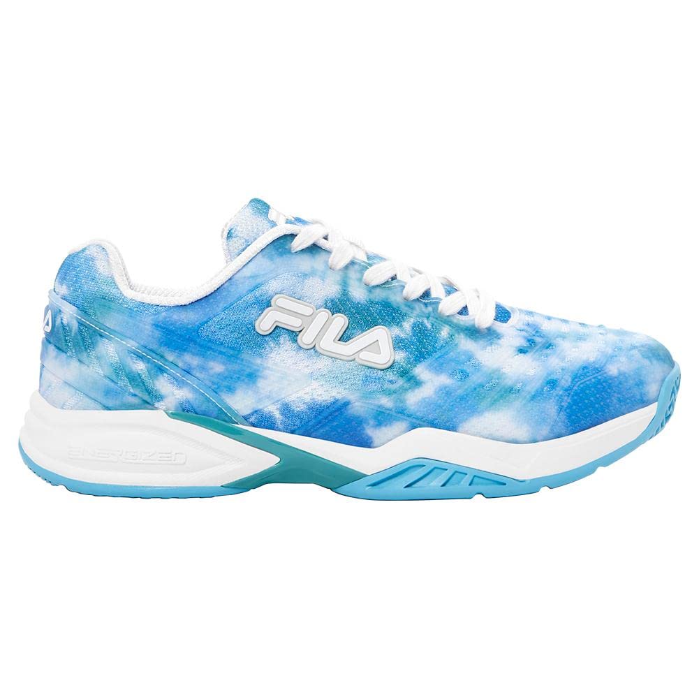 Fila Women's Axilus 2 Energized Tennis Shoes - Light Blue & White Sneakers for Women | Comfortable Court Shoes for Tennis, Running & Casual Wear