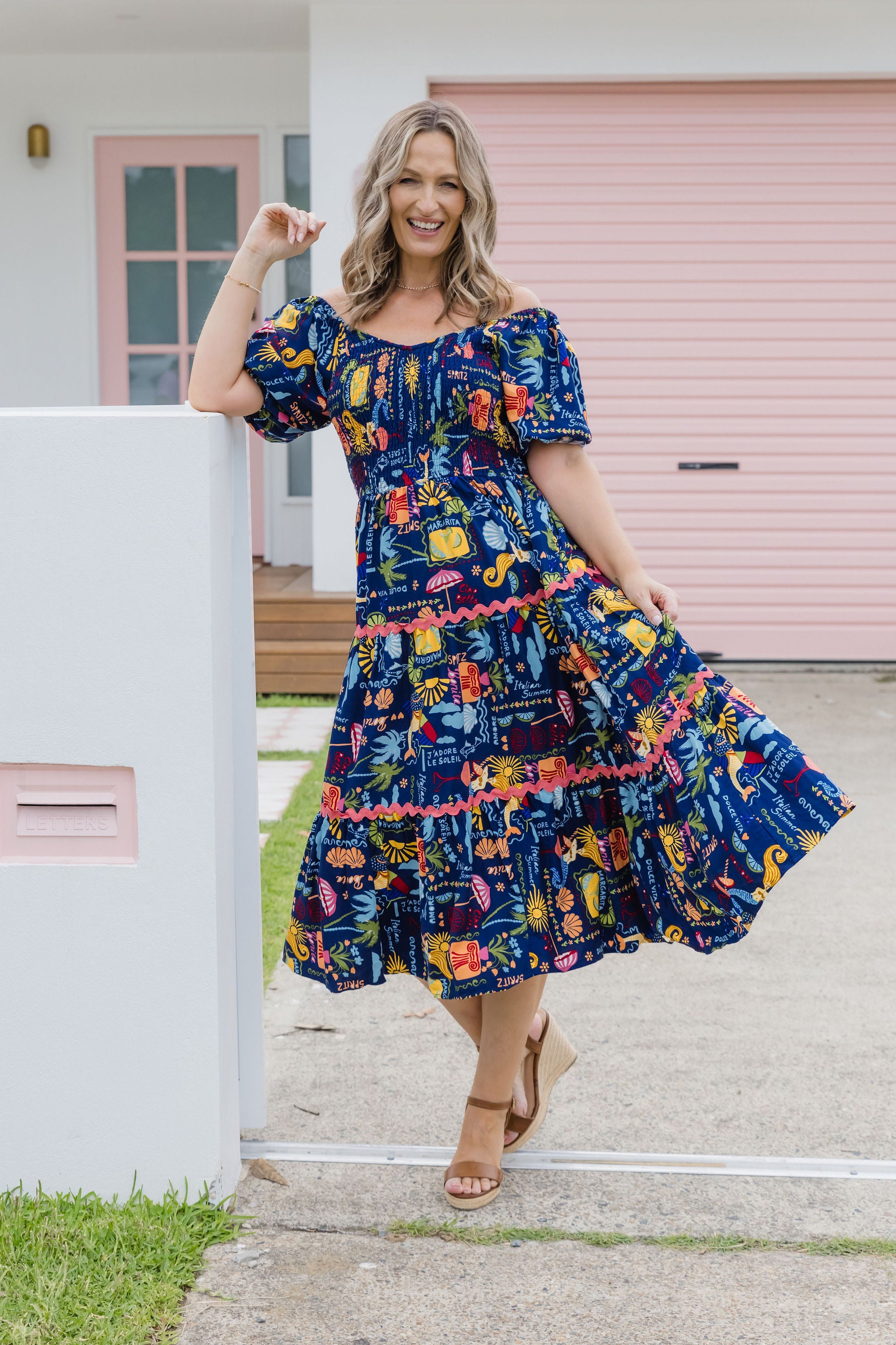 Peri Midi Dress - Flowy Euro Summer Dress for Women | Perfect for Beach Vacations, Date Nights & Summer Parties