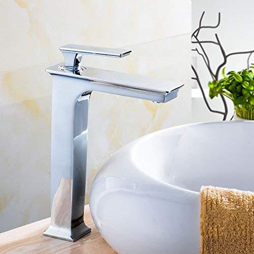 Modern Single Handle Brass Kitchen Sink Faucet with Chrome Finish - D-81H36-CHR-008-T - Perfect for Farmhouse, RV, and Residential Bathroom Sinks