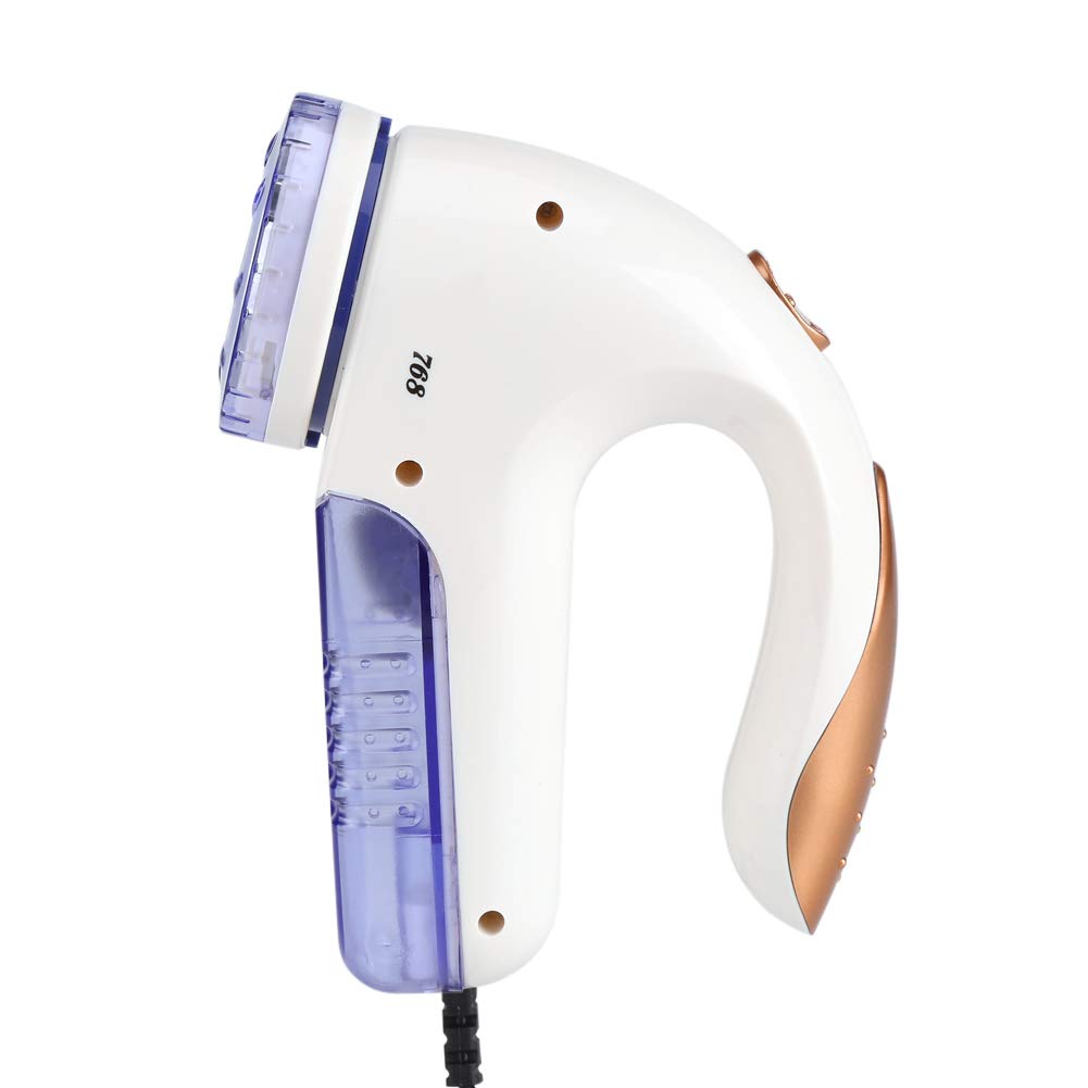 Electric Fabric Shaver & Lint Remover for Clothes, Sweaters, Knitwear - Battery Operated, Portable Fuzz Bobble Remover (US Standard 110V, British Plug) - Perfect for Refreshing Wardrobe & Removing Pilling from Sweaters, Scarves, Blankets
