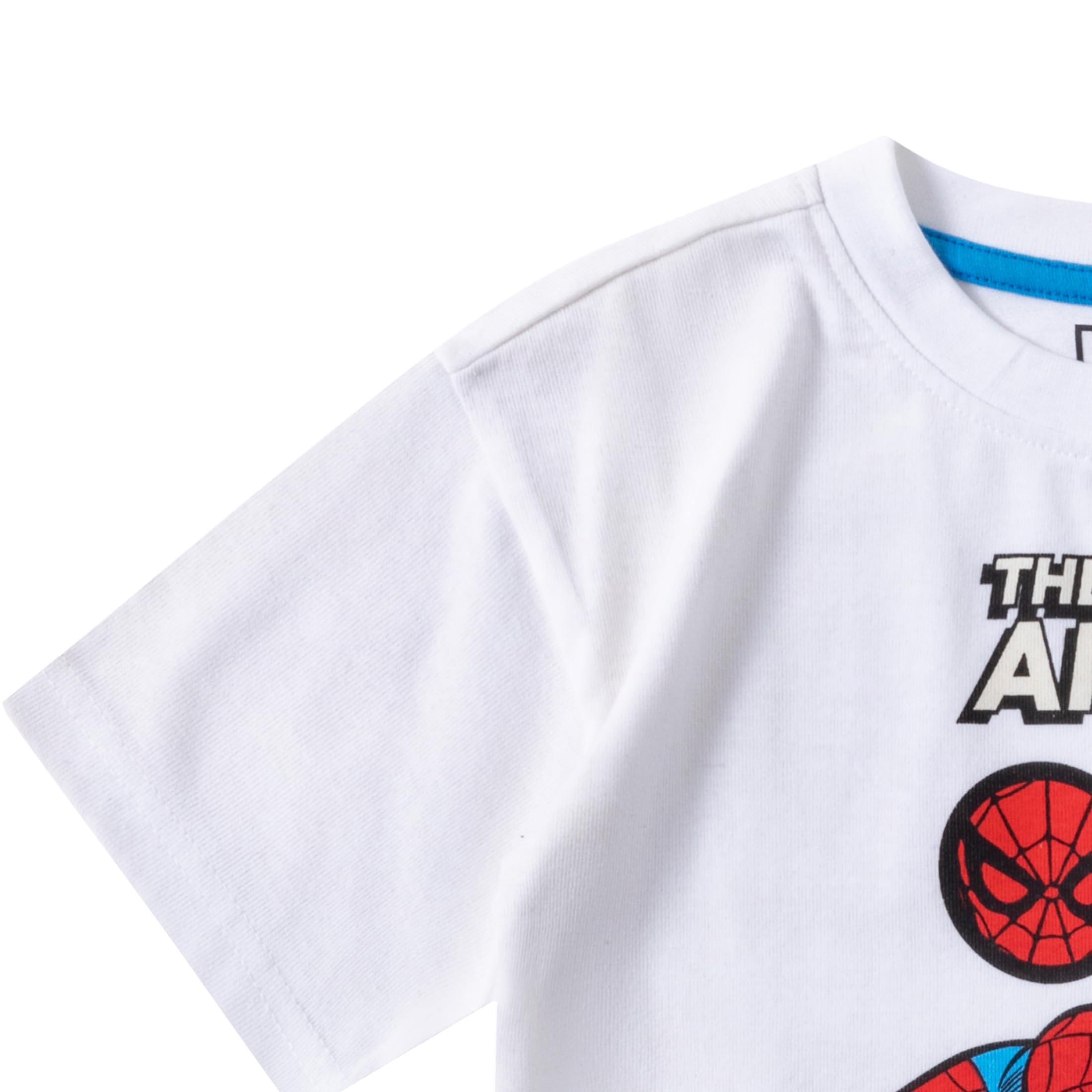 Marvel Spider-Man Boys 2-Piece Short Sleeve T-Shirt & Shorts Set - Toddler Superhero Costume Outfit for Playtime, Dress Up & Birthday Parties
