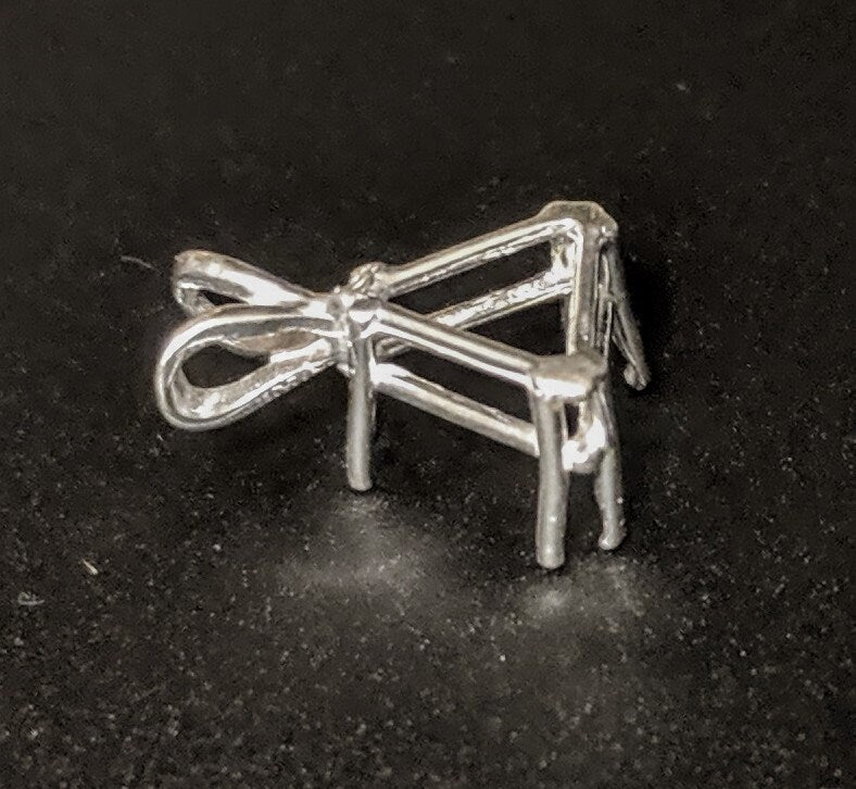 Solid Sterling Silver or 14kt Gold 4mm-16mm Trillion Pendant Setting - Handcrafted in USA | Perfect for Necklace Jewelry Making, Gift Giving & Personal Collection