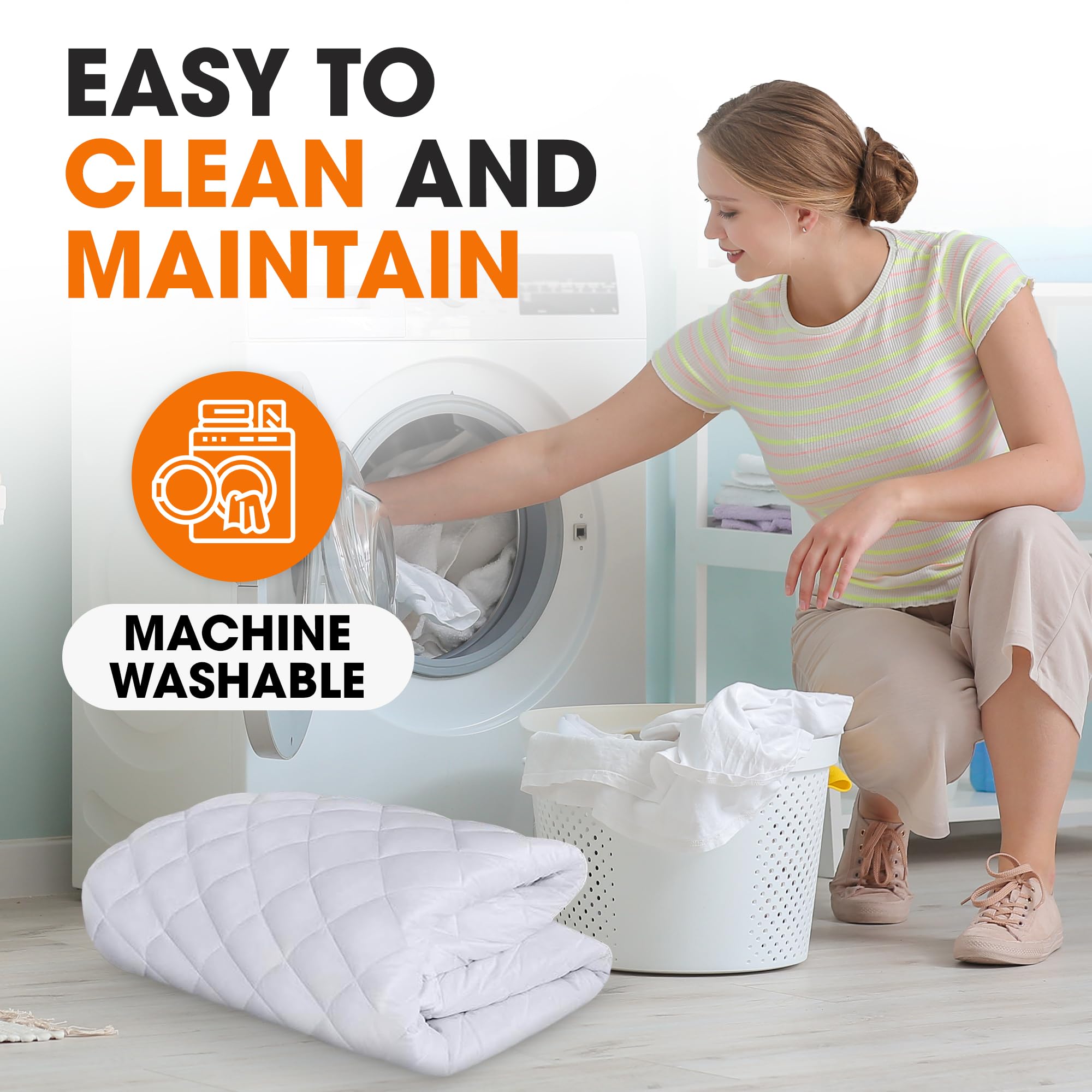 Waterproof Mattress Protector for Adults, Kids & Pets - Twin Size - Ideal for Incontinence & Bedwetting Protection