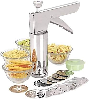 Stainless Steel Noodles Press - Murukku Maker for Snacks & Sevaiya - Kitchen Tool