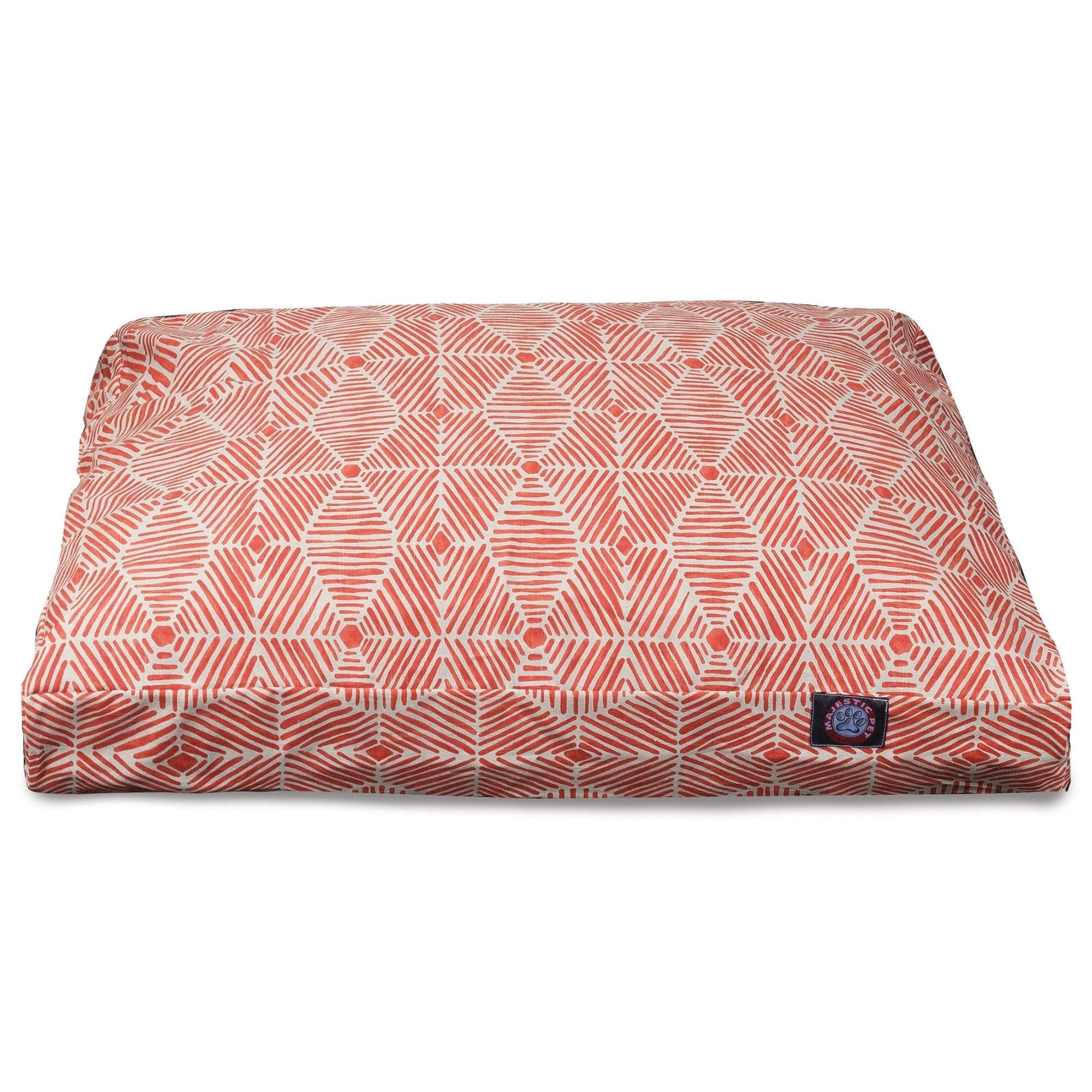 Majestic Pet Charlie Salmon X-Large Rectangle Dog Bed - Soft Plush Orthopedic Support for Large Dogs, Perfect for Living Room, Bedroom & Kennel Use