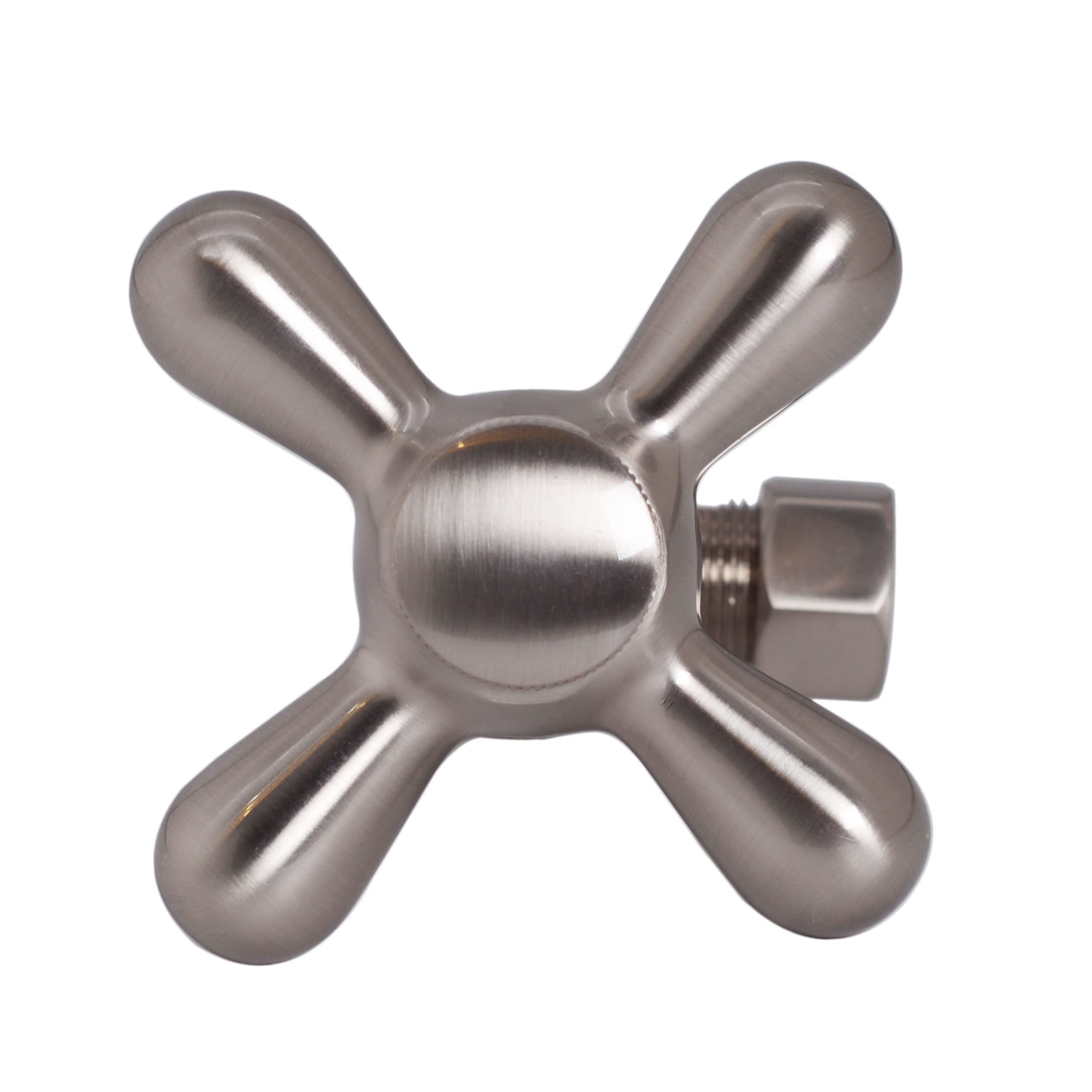 Westbrass D1812T-07 Toilet Tank Supply Kit with Cross Handle Angle Stop & Flat Head Riser - Satin Nickel Finish for Bathroom Plumbing Repair & Installation