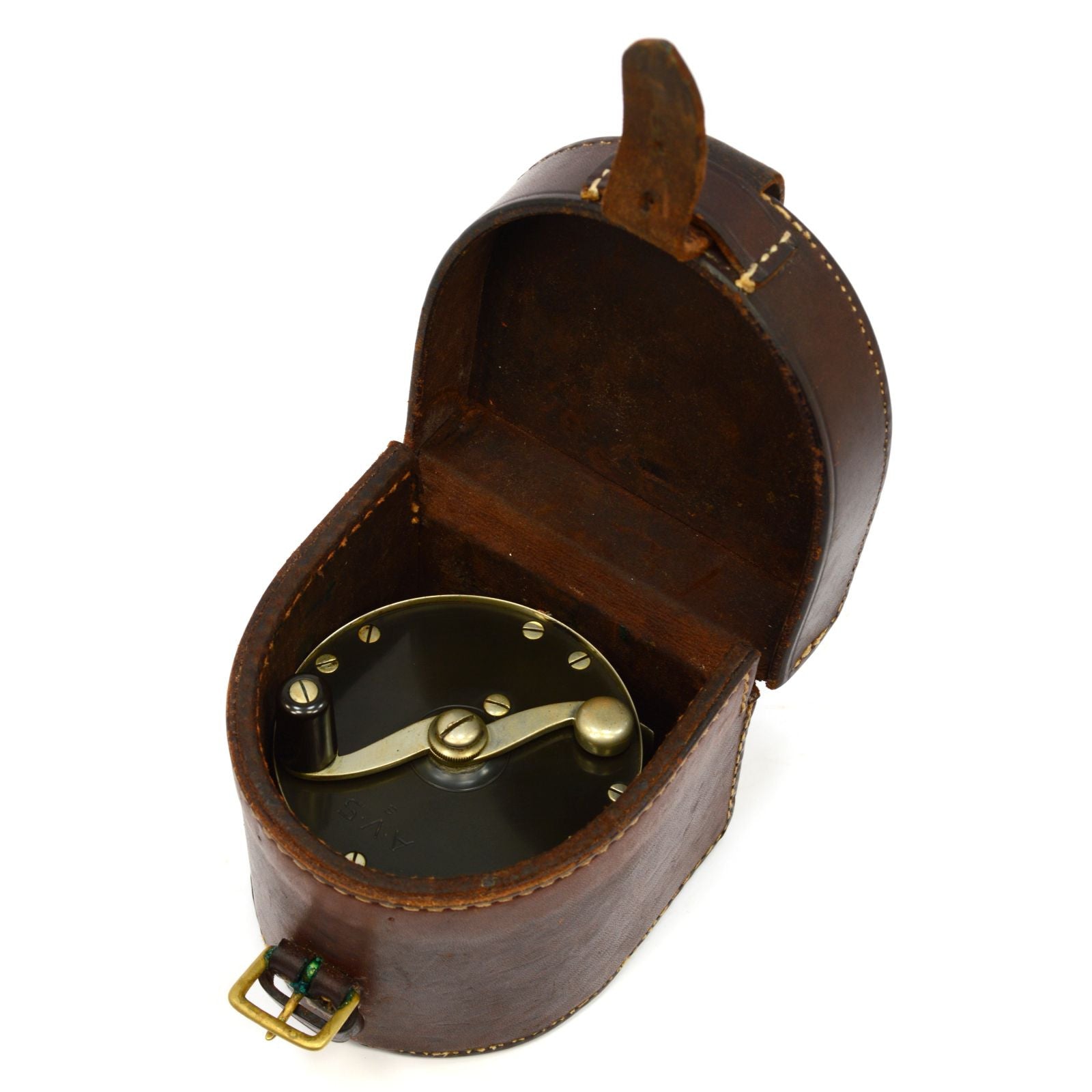 Vintage Antique EDWARD VOM HOFE No. 504 TOBIQUE 2/0 Salmon Fly Fishing Reel with Genuine Leather Case - Rare Collectible for Fly Fishing Enthusiasts & Outdoor Adventures