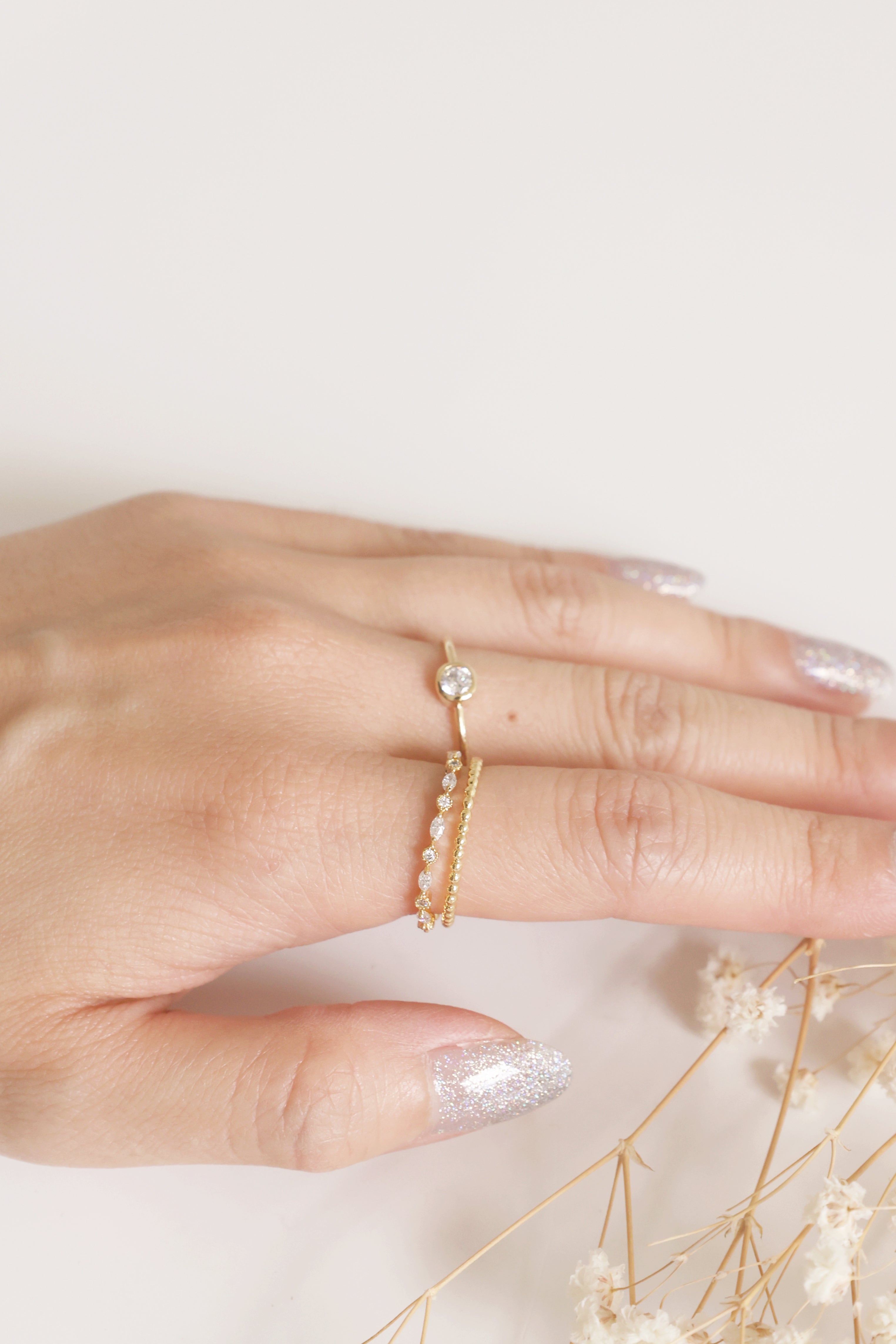 Scarlett 3-Piece Ring Set for Women - Elegant Stackable Rings for Everyday Wear, Gift Giving & Special Occasions