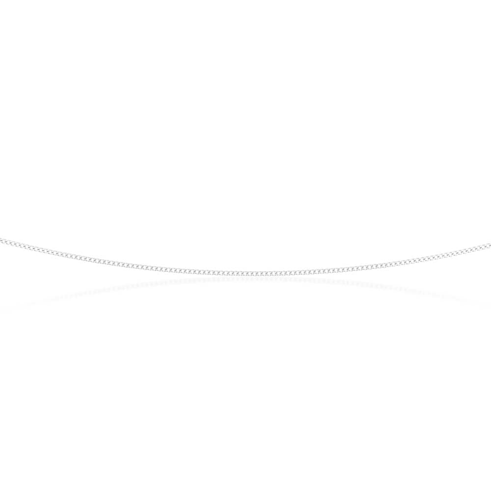 9ct White Solid Gold 31 Gauge Curb 51cm Chain - Elegant Jewelry for Women, Perfect for Everyday Wear, Gifts & Special Occasions