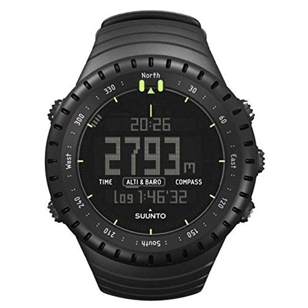 Suunto Core All Black Military Digital Watch with Altimeter, Barometer, Compass - Outdoor Sports, Hiking, Camping, Adventure Gear