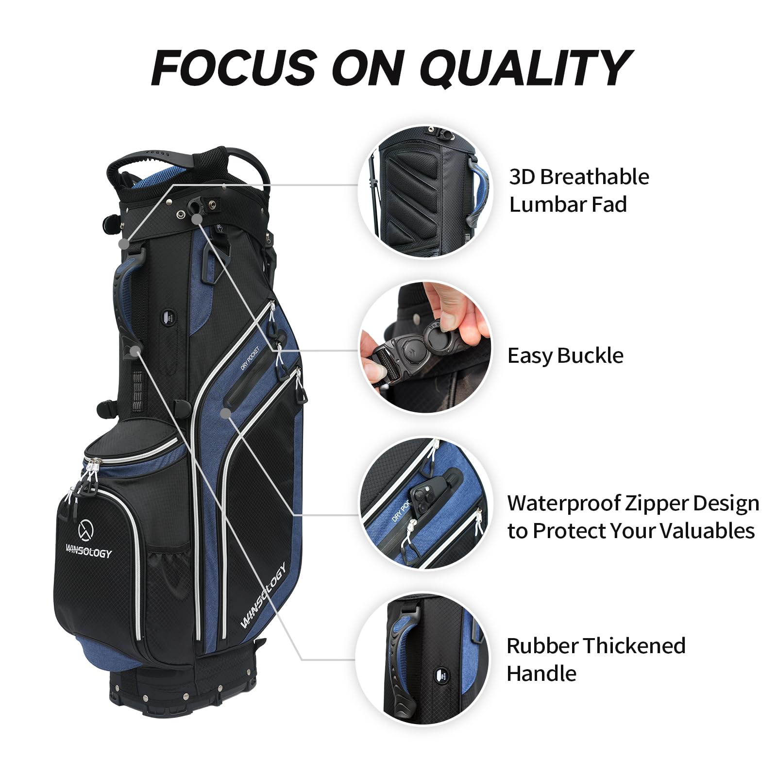 **Lightweight Camo Golf Stand Bag with 14-Way Full Length Dividers - Travel Club Storage for Men & Women - Perfect for Airlines, Cart & Course Use**