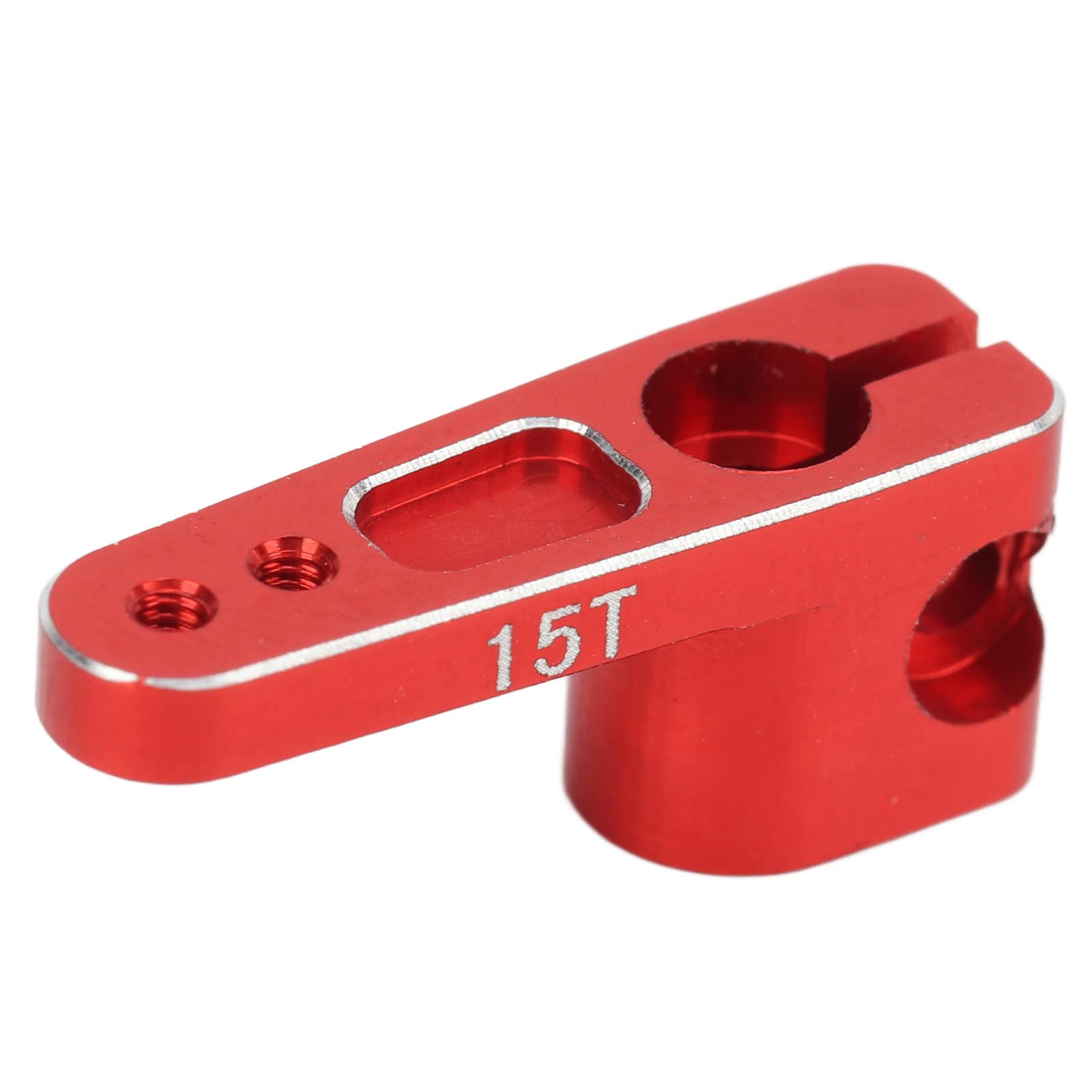Astibym RC Car Metal Steering Arm - 15T CNC Machined Durable Servo Horn for SCX24 (Red) | Heavy-Duty Upgrade Part for Crawler & Off-Road RC Vehicles