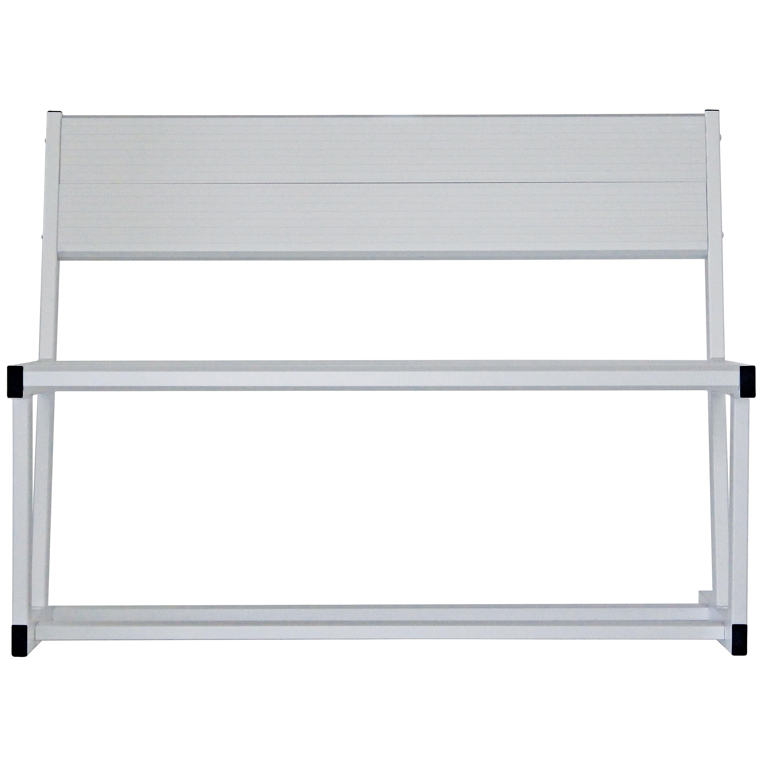 Extreme Max 3006.6641 Universal Aluminum Dock & Patio Bench - Heavy Duty Outdoor Seating for Lakeside, Deck, Garden & Backyard Relaxation