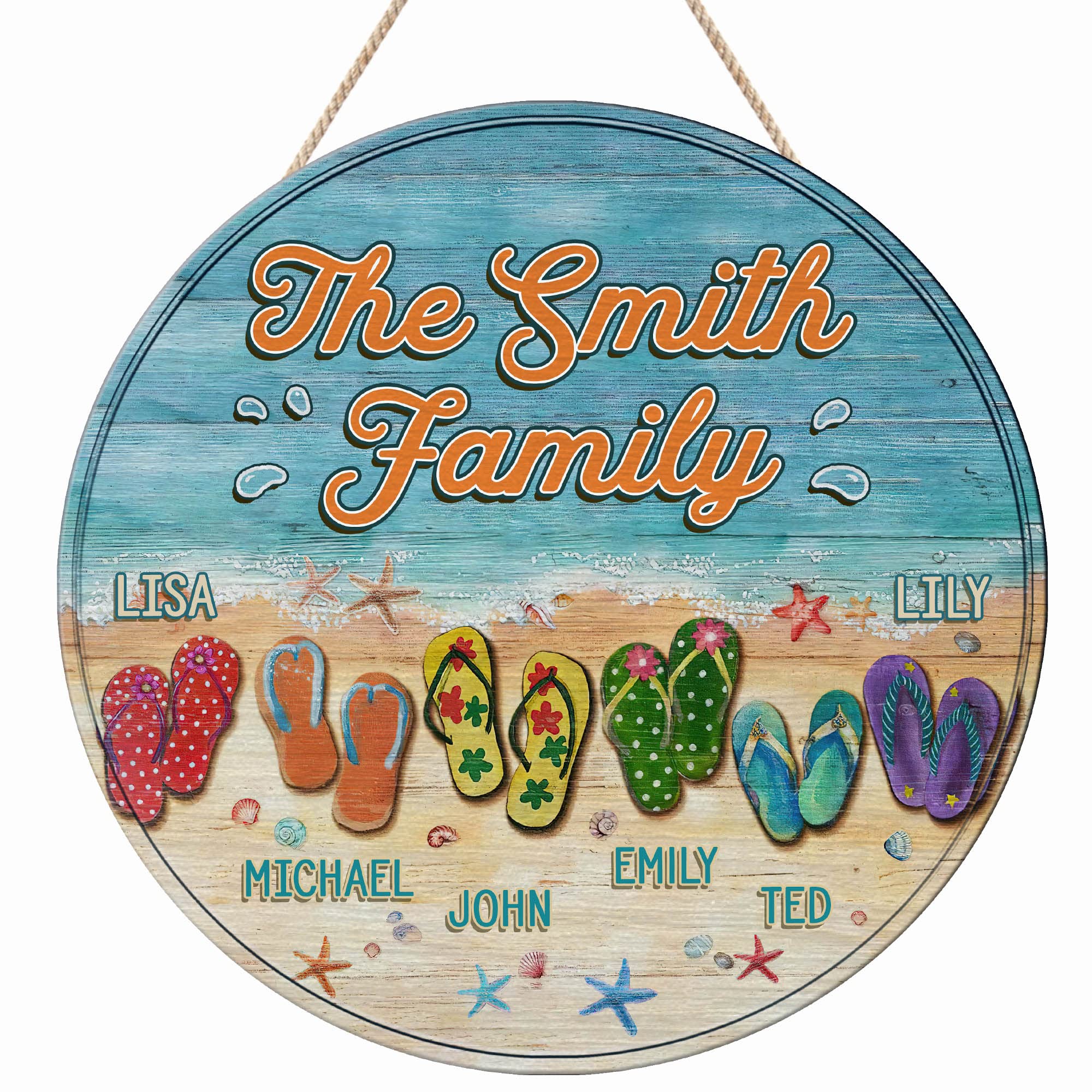 Custom Beach House Wood Sign - Summer Coastal Nautical Decor for Outdoor & Indoor Use - Perfect for Pool Areas, Tiki Bars, Backyard Grills, Patios, Porches and Decks - Handcrafted Wooden Wall Art (11 Inch)
