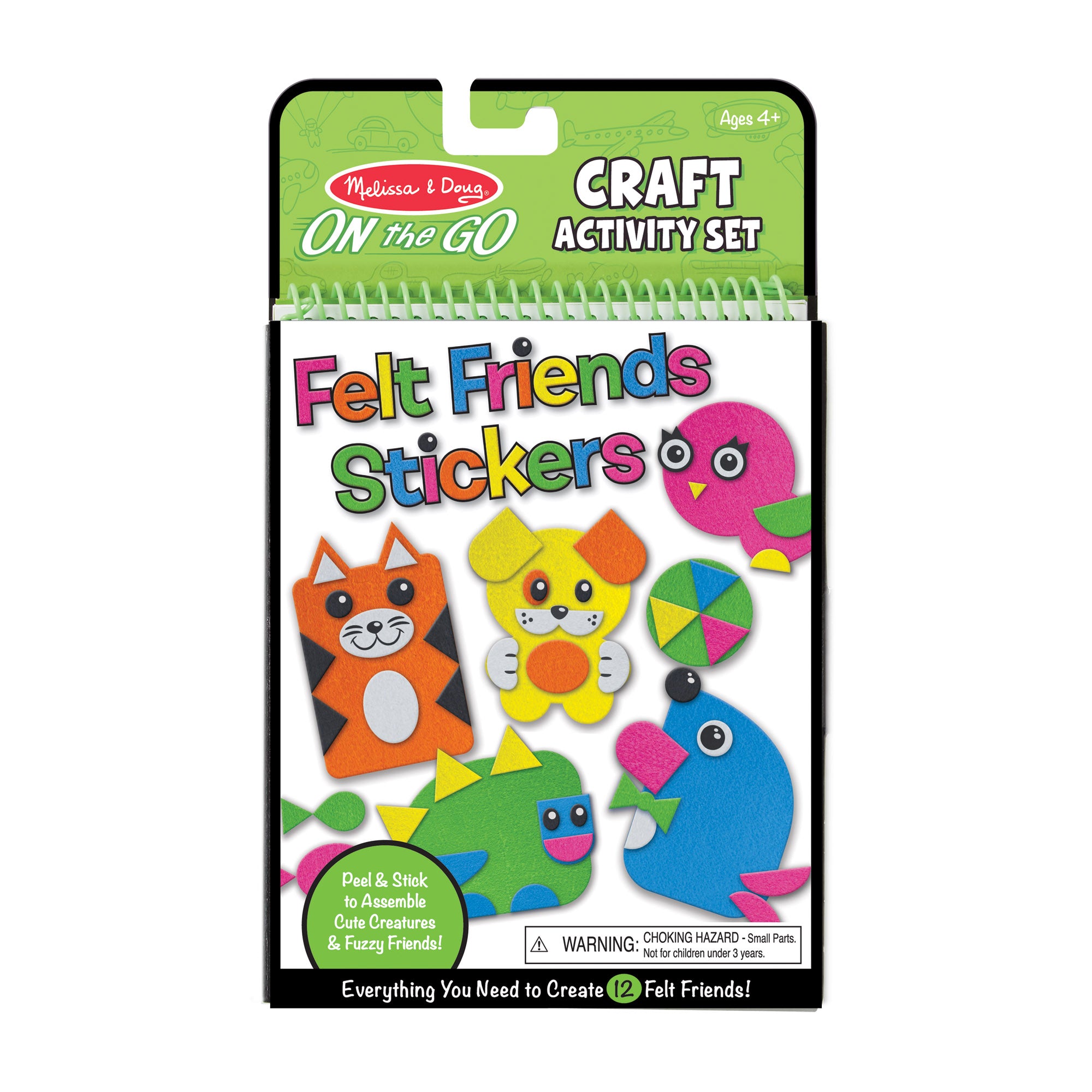 Portable Felt Friends Stickers Craft Kit for Kids - Creative DIY Activity Set for Travel, Parties & Classroom Projects