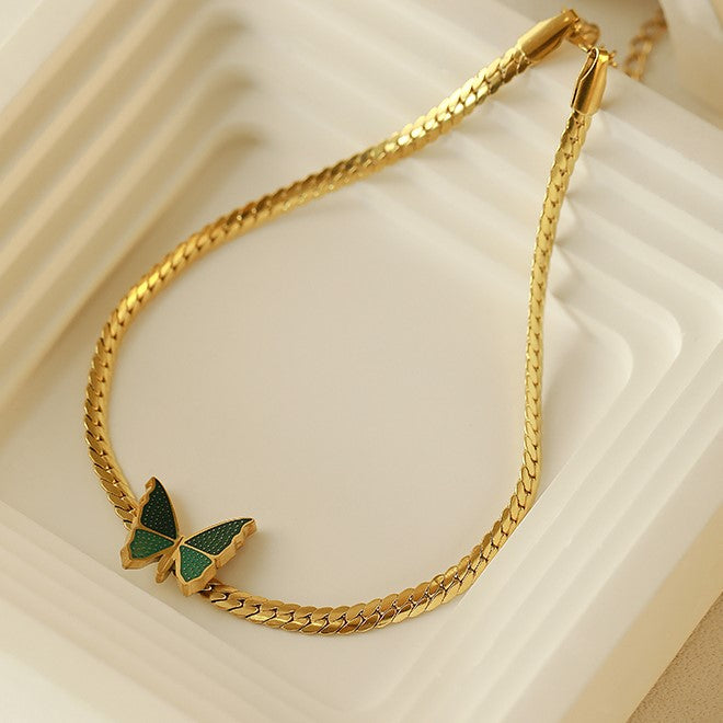Elegant Titanium Butterfly Anklet Chain for Women - Adjustable Ankle Bracelet Jewelry Gift (TB8520) | Perfect for Beach, Party & Summer Outfits