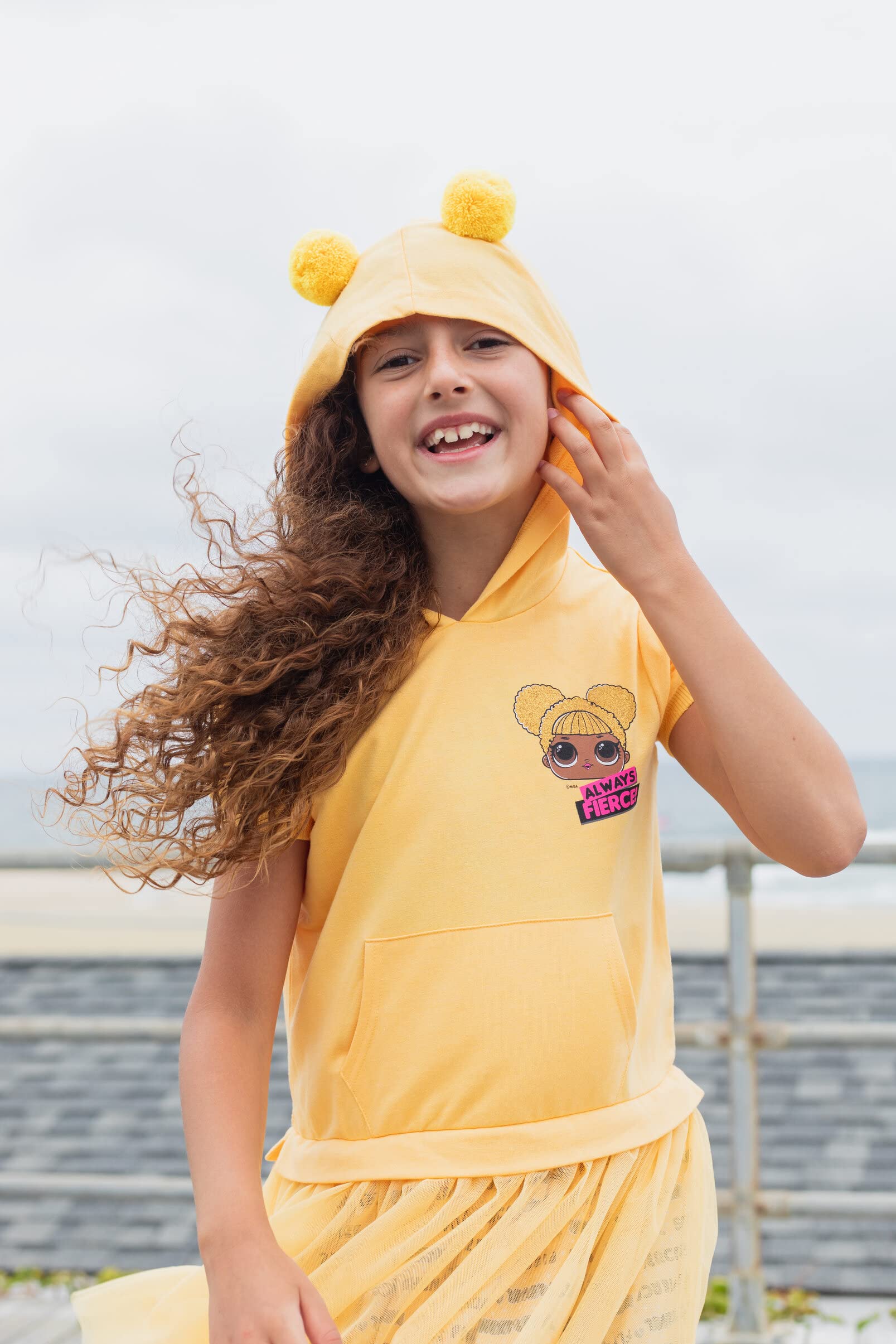 L.O.L. Surprise! Queen Bee Girls French Terry Cosplay Costume Dress for Kids & Teens - Perfect for Halloween, Birthday Parties & Dress-Up Play