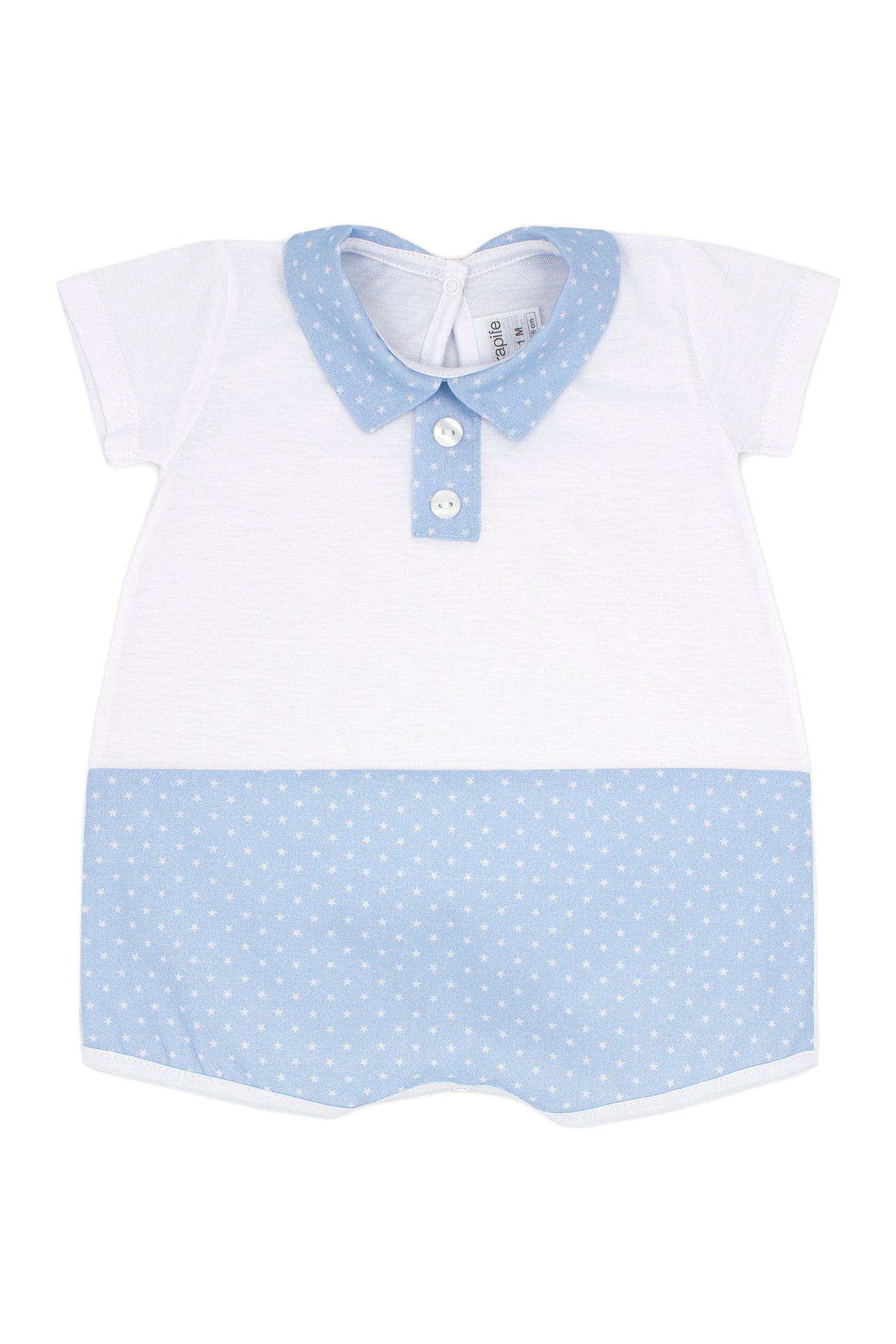Ziggy Blue Star Print Romper - Stylish Baby Jumpsuit for Boys & Girls | Perfect for Playdates, Parties & Photo Shoots